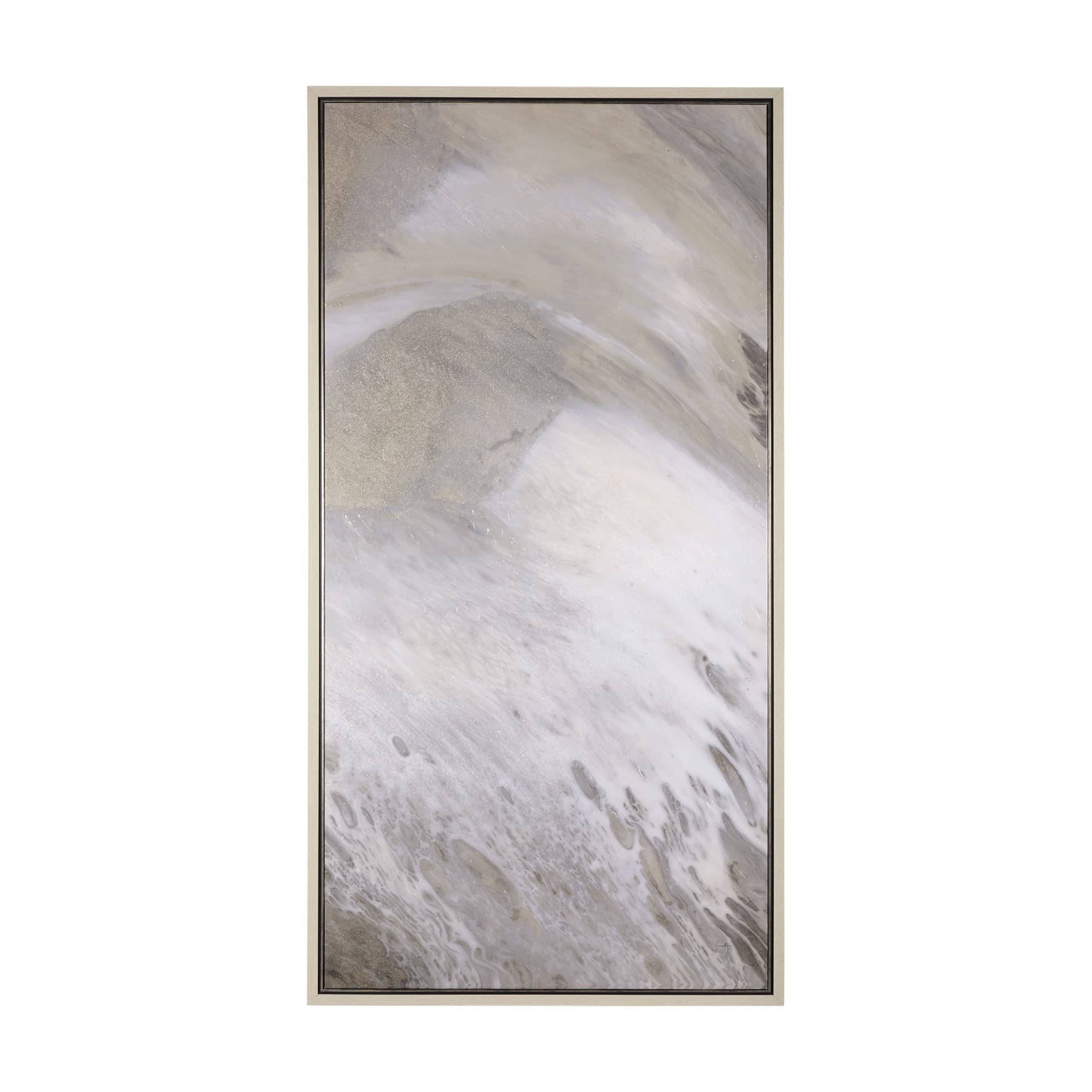 Sandy Waves IV by Mercana Studio a Hand Embellished Textured Framed Canvas — product photograph