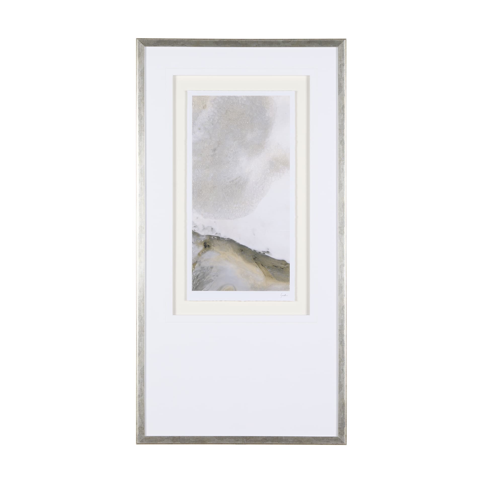 Sandy Waves I by Mercana Studio a Hand Embellished Textured Framed Art Print Matted under Glass — product photograph