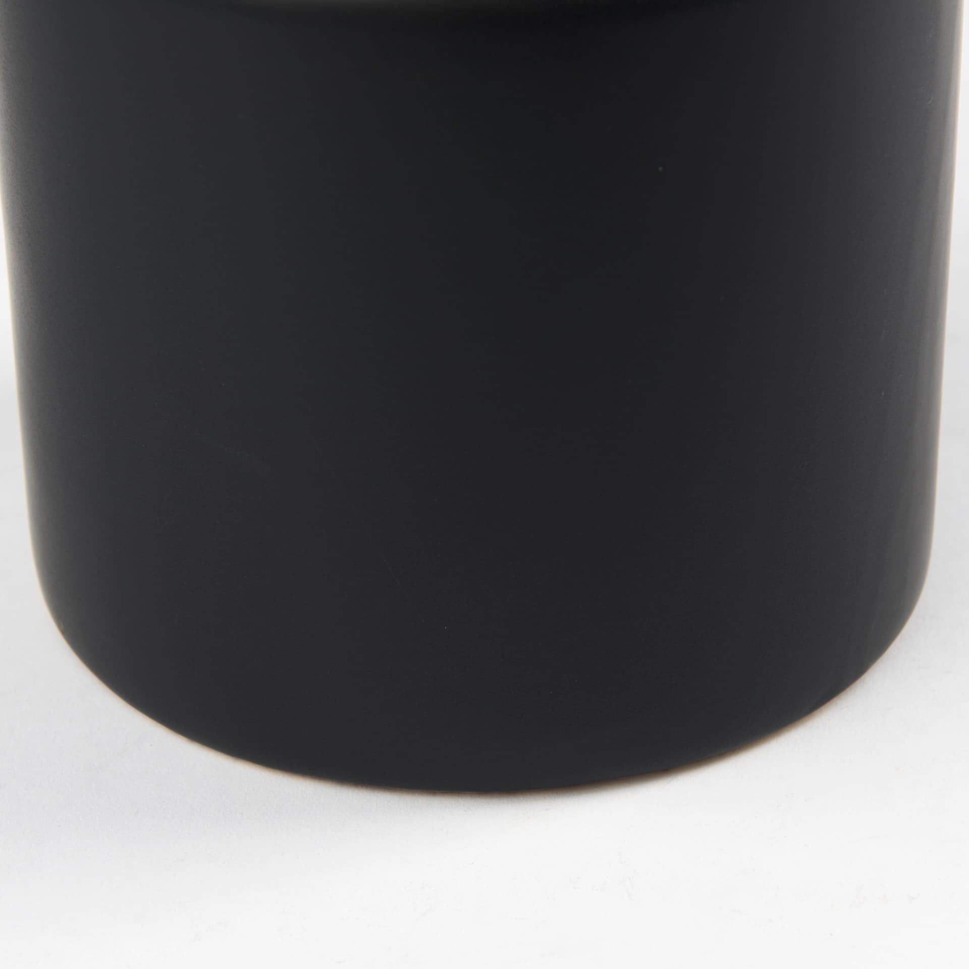 Burton 17.1H Large Matte Black Ceramic Jug Vase — product photograph