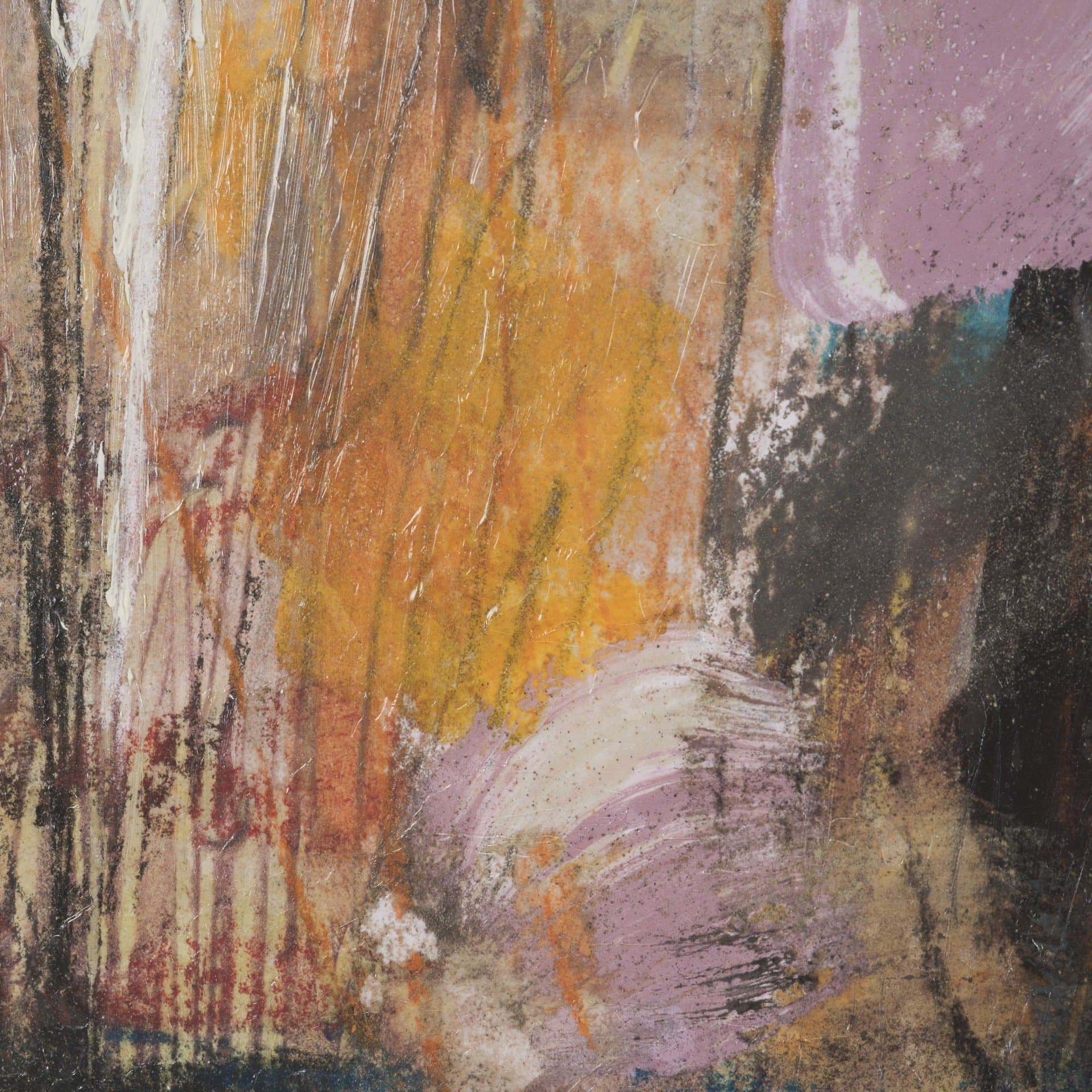 Abstract Autumn 2 by Mercana Studio Hand-Embellished Textured Framed Artwork Matted under Glass — product photograph