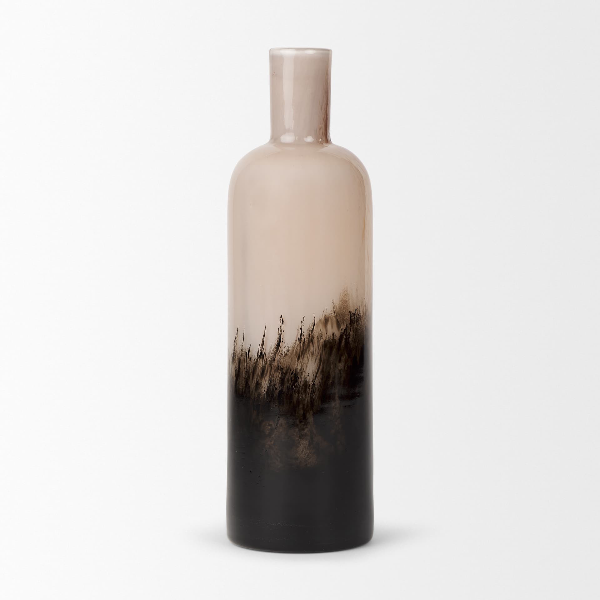 Marans Tall Amber Multi-Color Glass Vase — product photograph