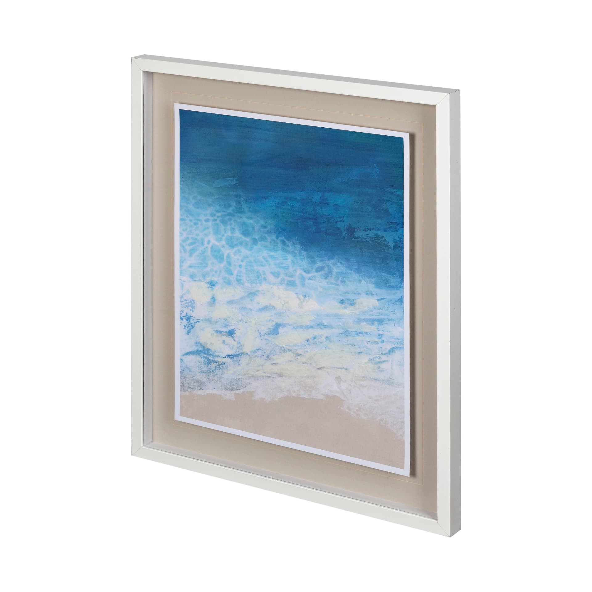 Ebb & Flow I by Victoria Borges a Hand Embellished Textured Framed Art Print Matted under Glass — product photograph