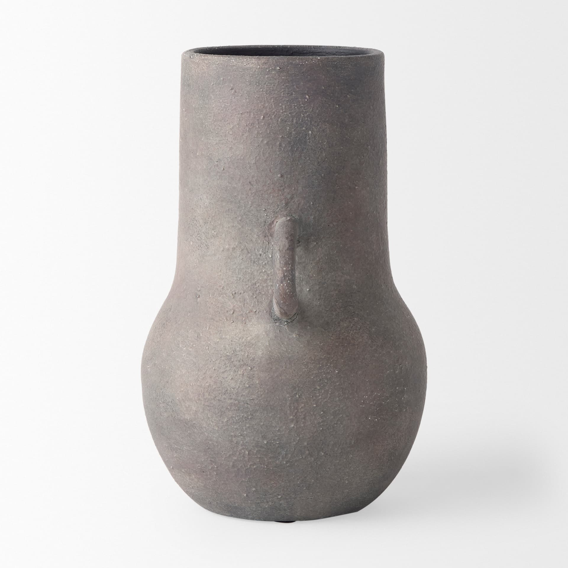 Armani 10.4H Brown-Gray Double Ear Ceramic Vase — product photograph