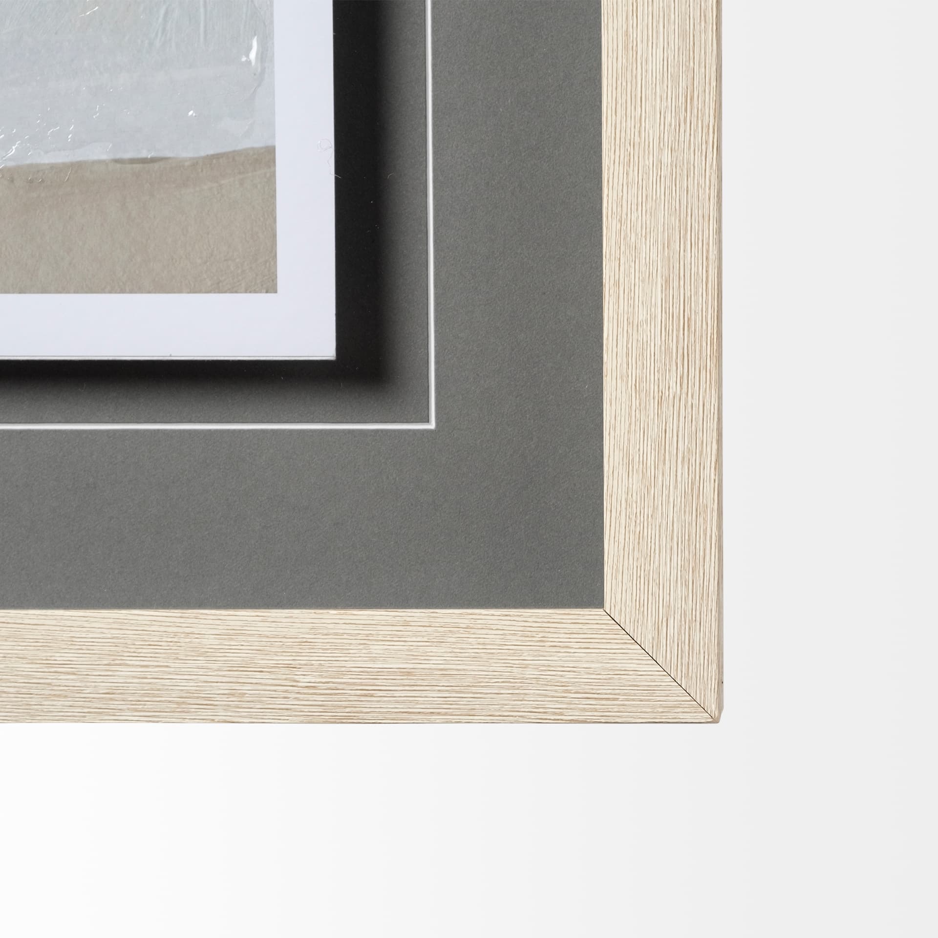 Coastal Lines II by Emma Scarvey a Hand Embellished Textured Framed Art Print Matted under Glass — product photograph