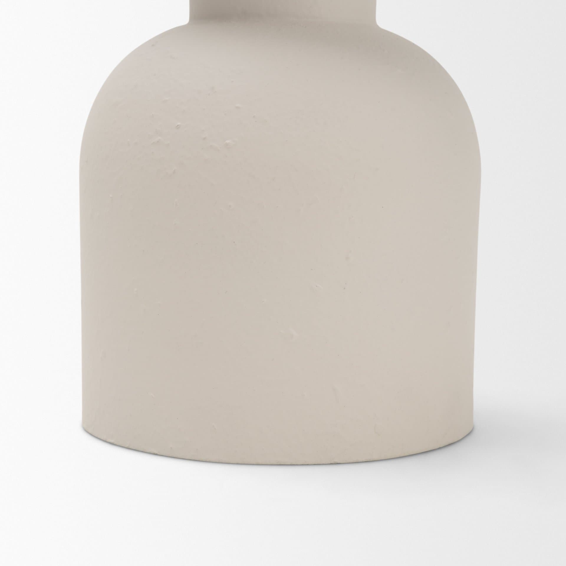 Pelar Small Matte White Metal Stacked Pillar Candle Holder — product photograph