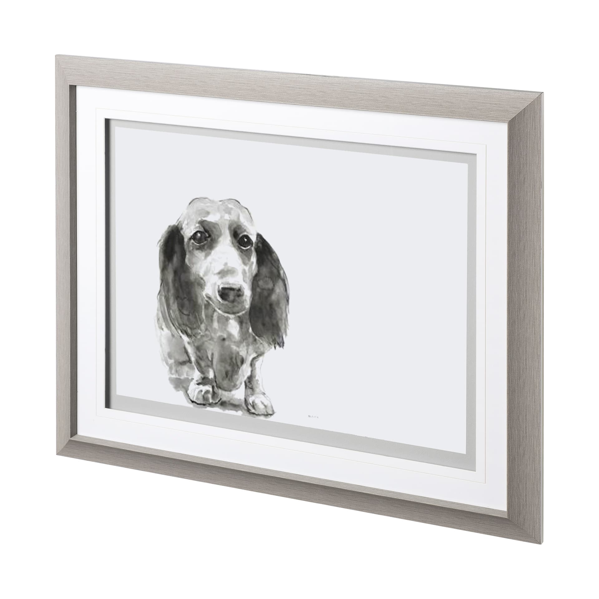 Walk Time 4 by Mercana Studio a Hand Embellished Textured Framed Art Print Matted under Glass — product photograph