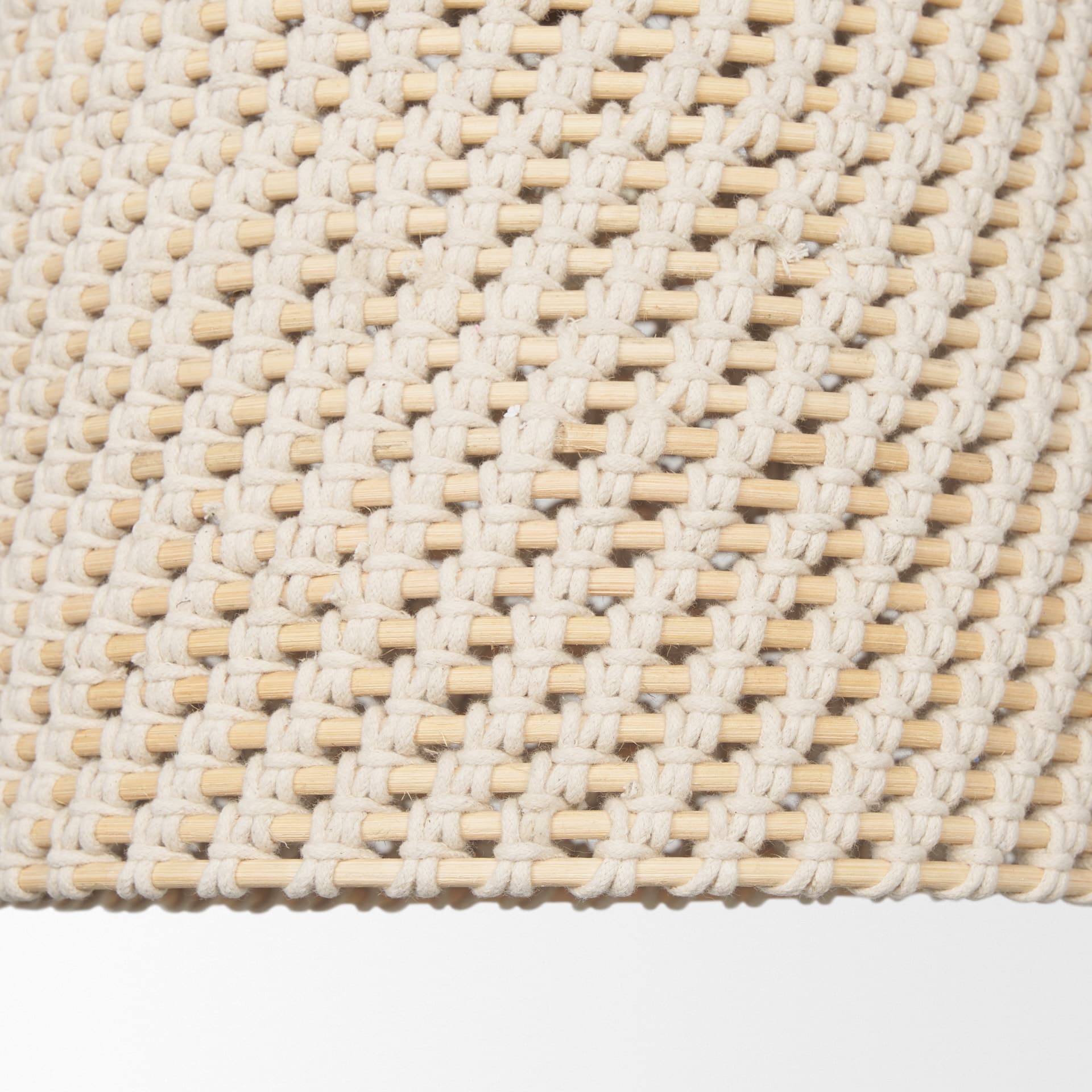 Tosha 1-Light Cotton Rope Bell Pendant — product photograph