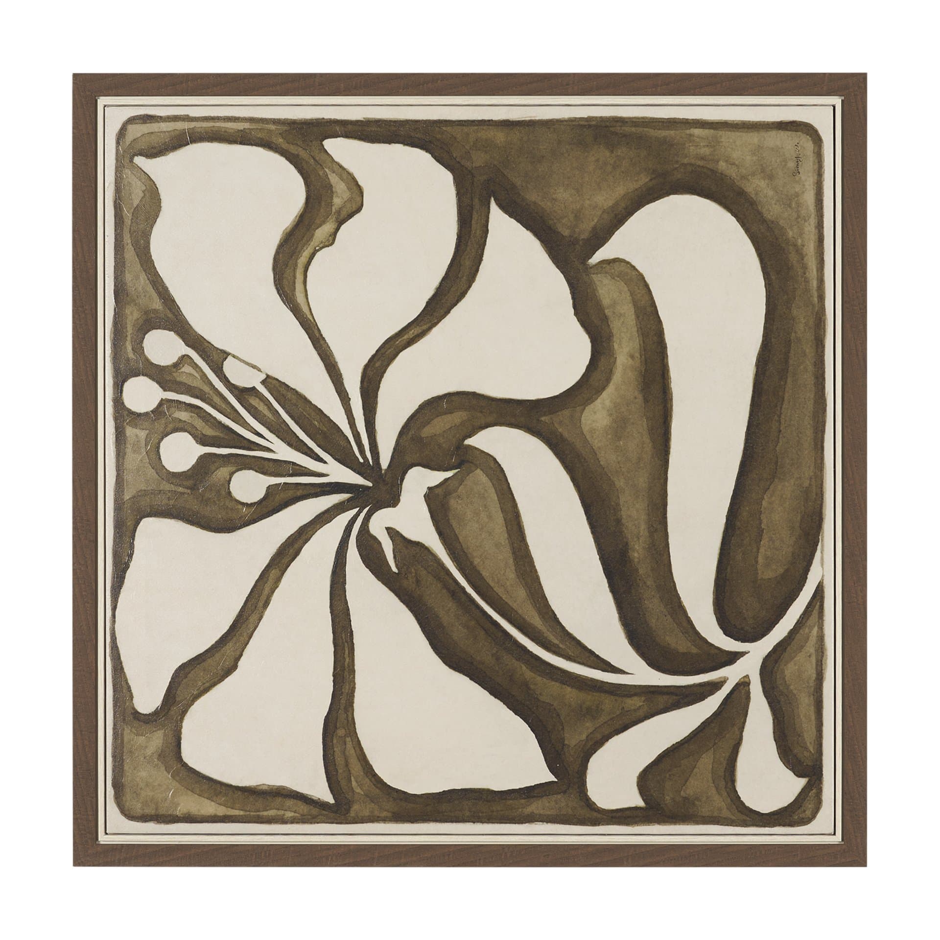 Spanish Tile Light II by Mercana Studio Hand-Embellished Textured Framed Canvas Artwork — product photograph