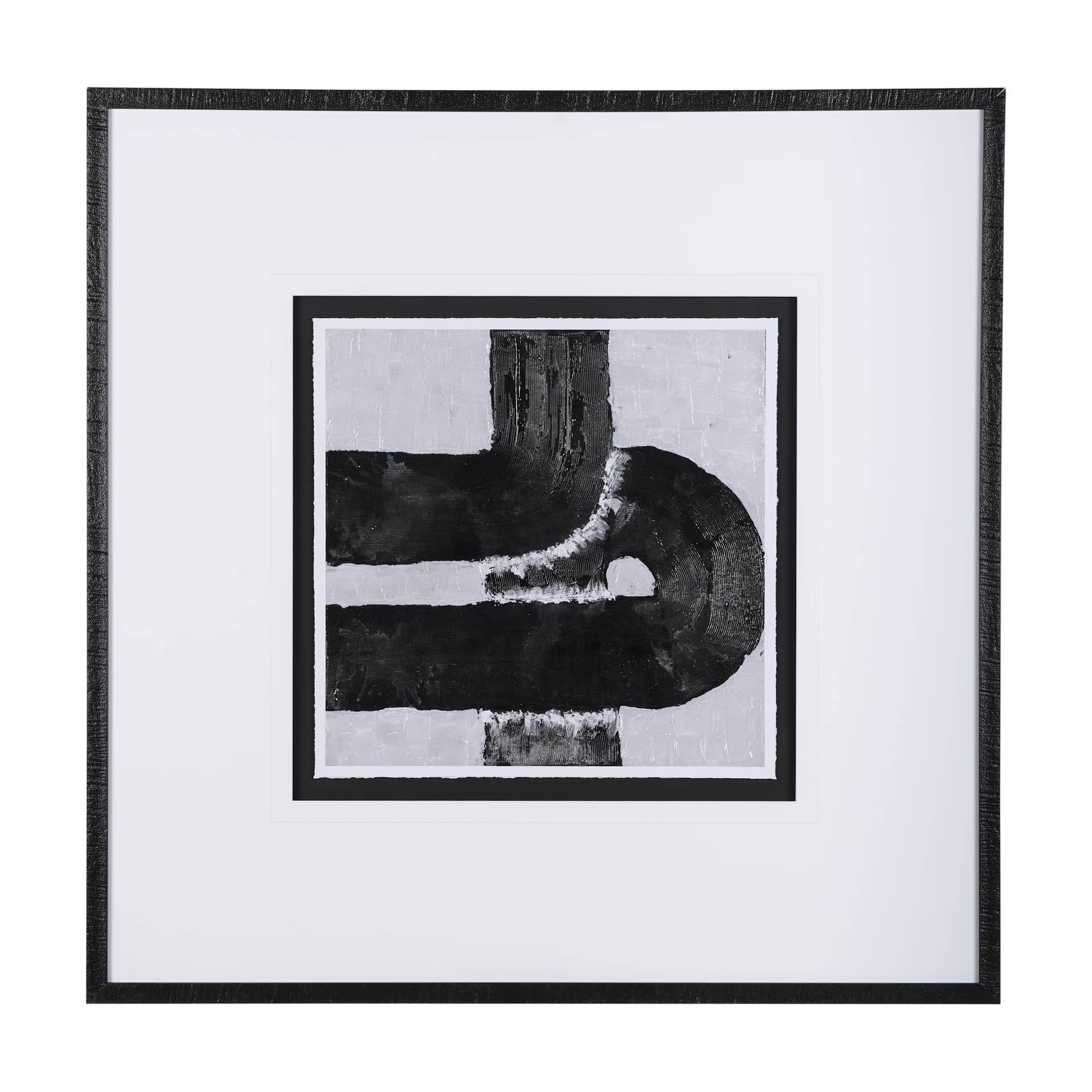 Pipes I by Chase a Hand Embellished Textured Framed Art Print Matted under Glass — product photograph