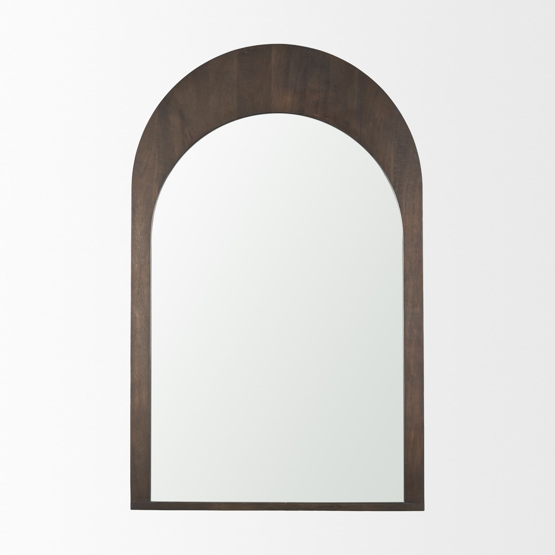 Celeste Dark Brown Medium Arched Mirror — product photograph