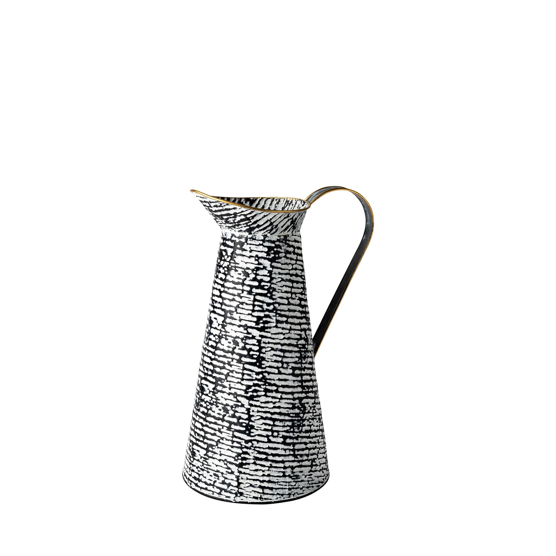 Colette Small Black/White Patterned Vase — product photograph