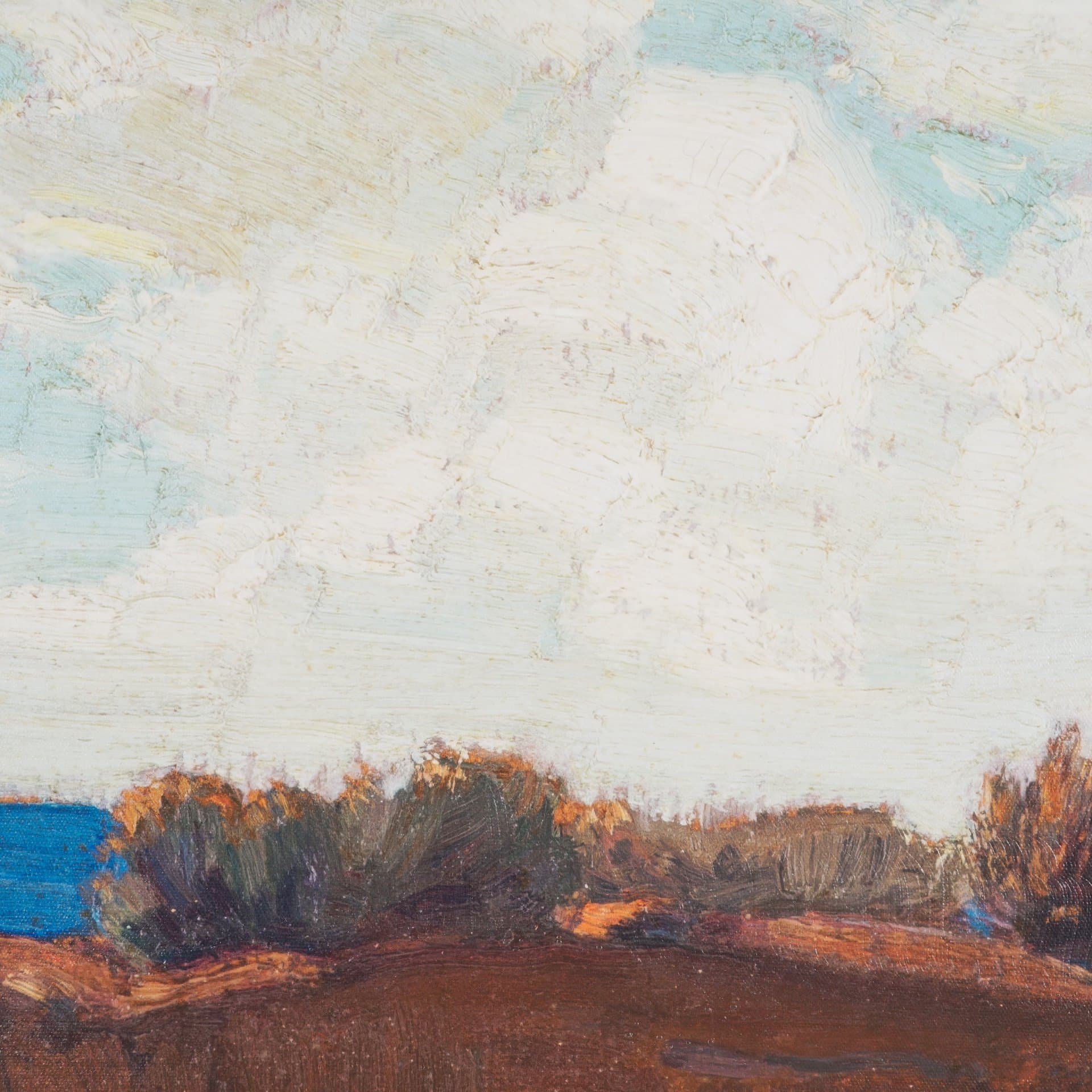 Landscape, Taos by Ernest Martin Hennings Hand-Embellished Textured Framed Canvas Artwork — product photograph