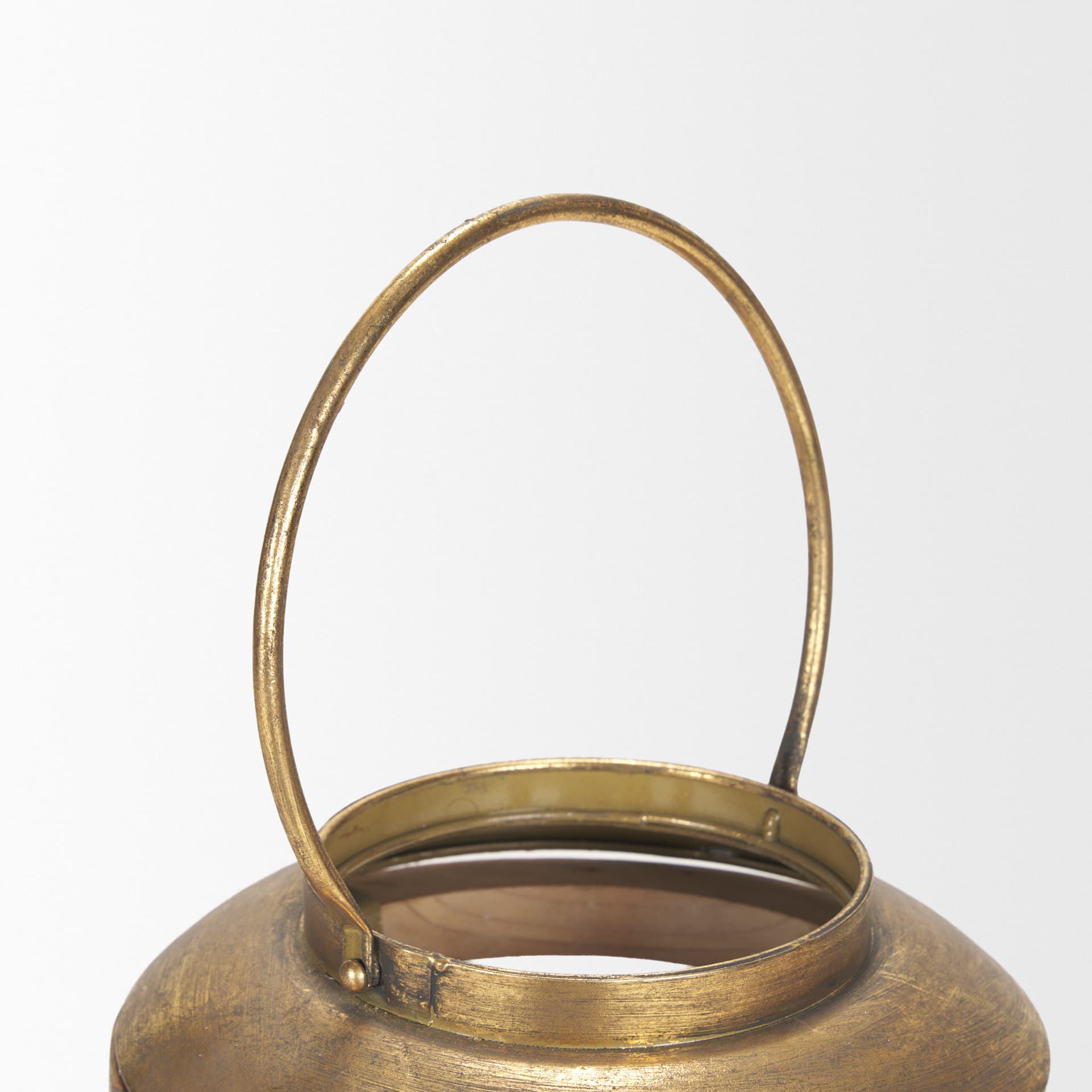 Andy II Small Natural Wood Cylindrical Lantern — product photograph