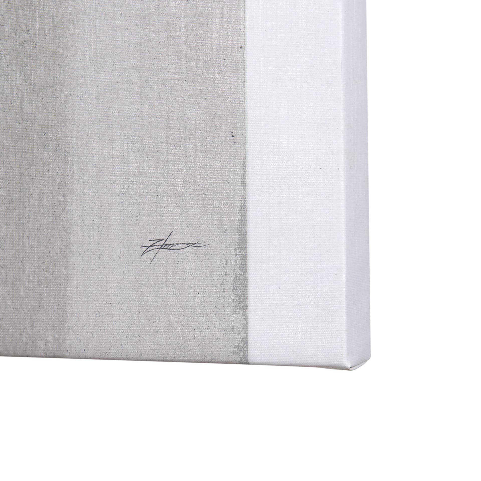Block I by Mercana Studio a Hand Embellished Textured Canvas — product photograph