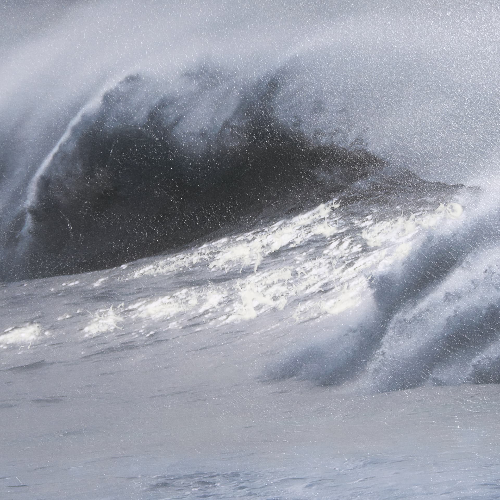 Crashing Wave by Chad Mackay a Hand Embellished Textured Framed Photo Art Print Matted under Glass — product photograph