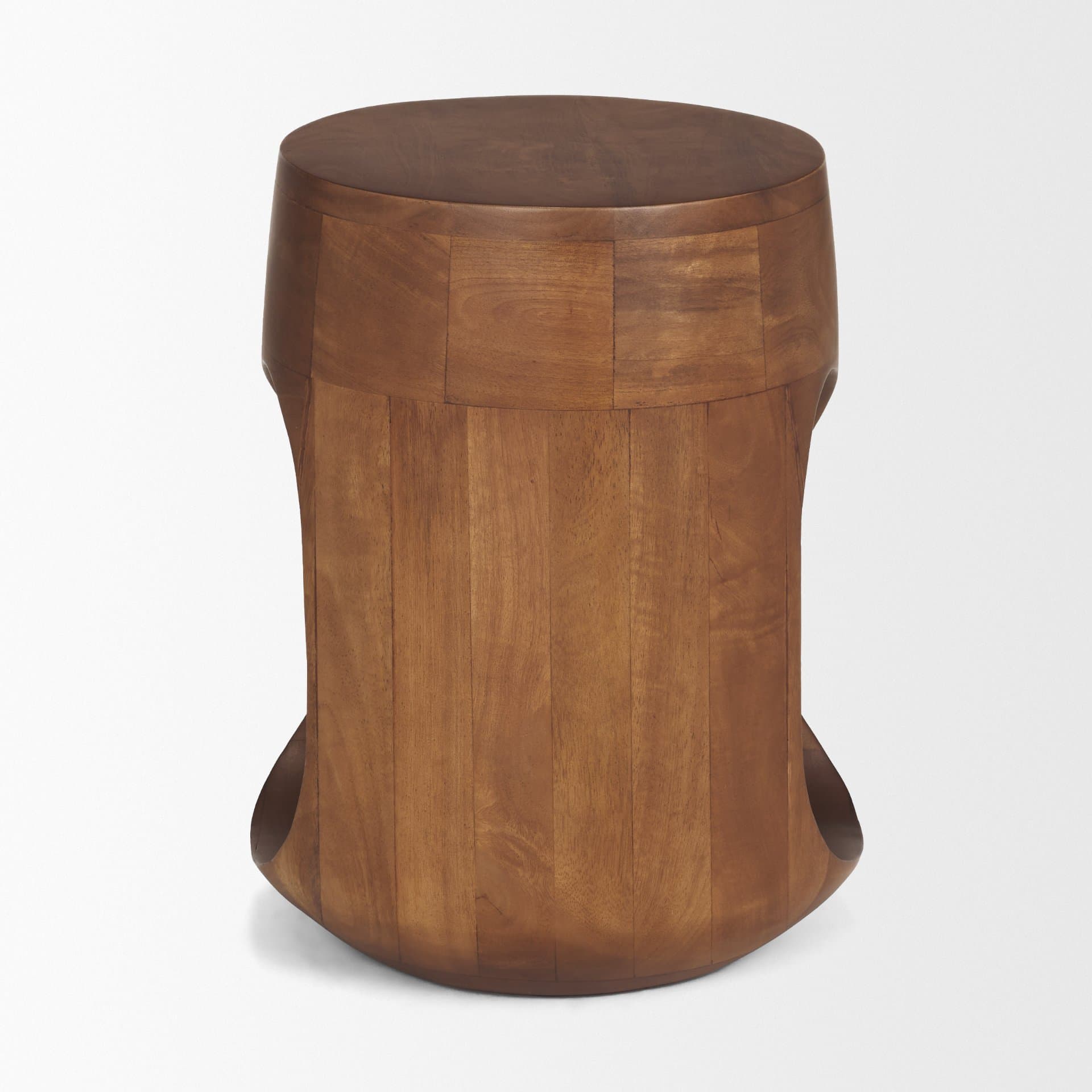 Cove Mid-Brown Sculptural Open Side Table — product photograph
