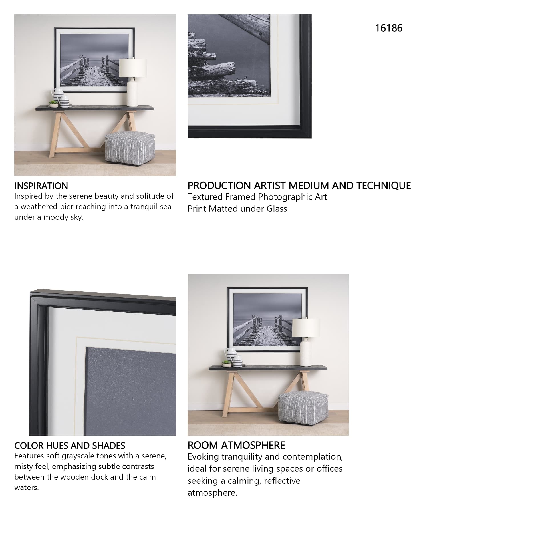 Where Water Waits by Chad Mackay Textured FramedPhoto Print Matted under Glass — in a styled room