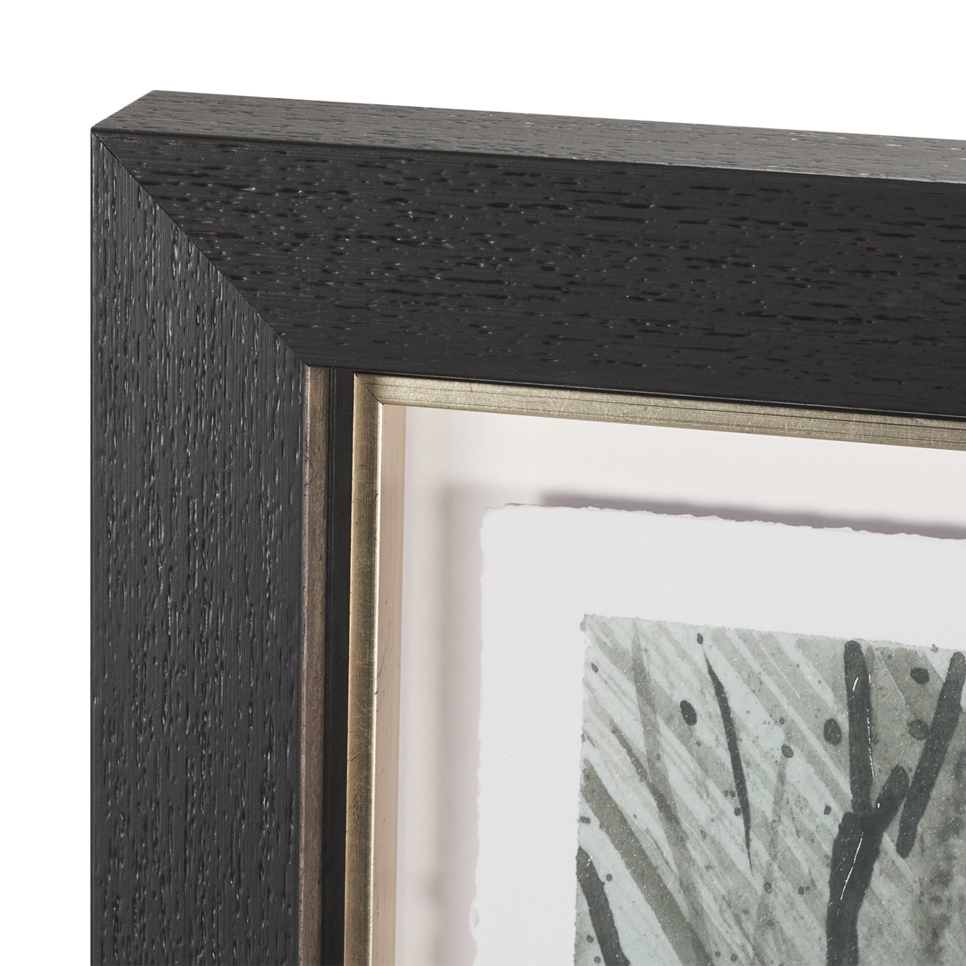 Brook and Willows I by Mercana Studio Hand Embelished Textured Framed Artwork Matted under Glass — product photograph
