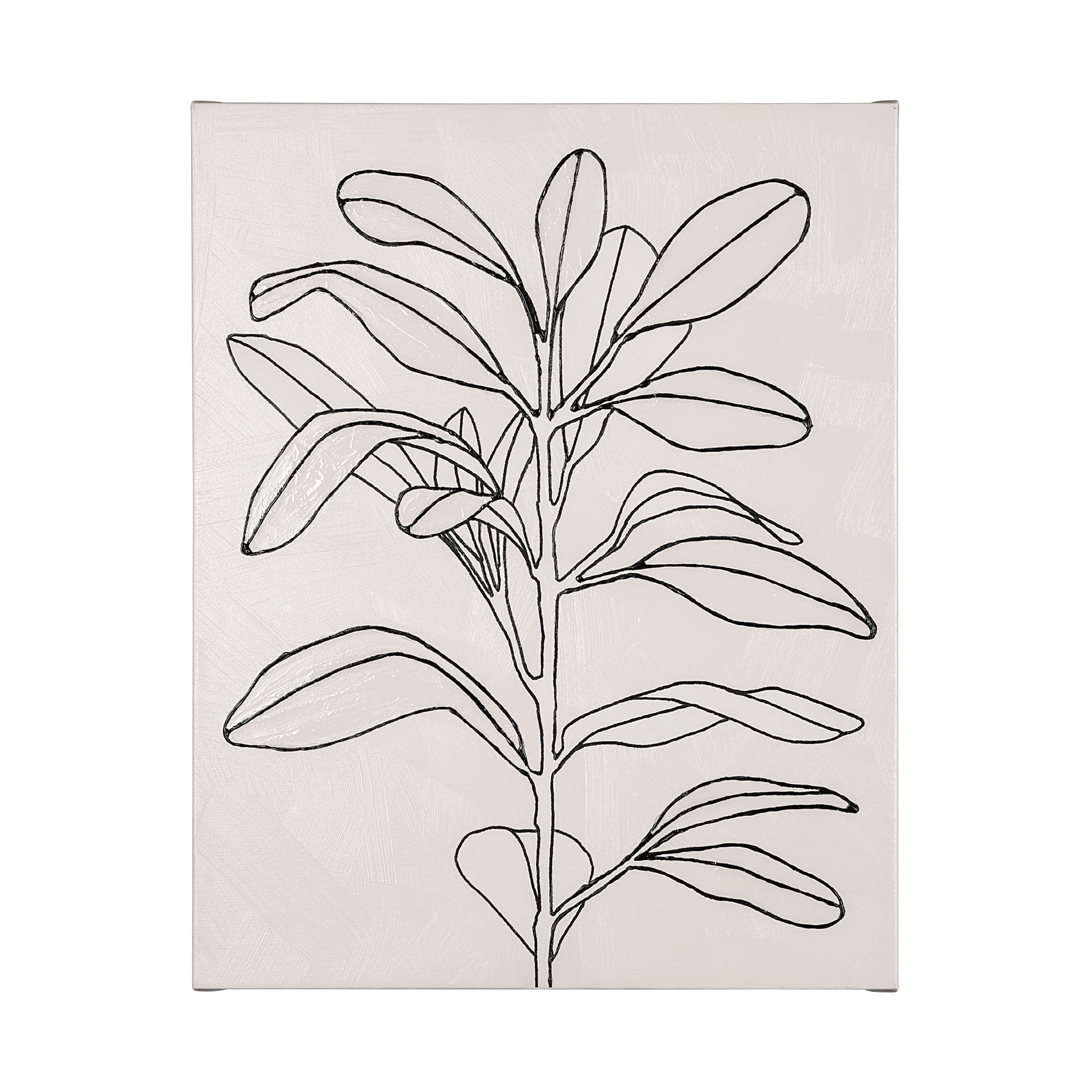Olive Branch Countour I by Emma Scarvey a Hand Embellished Textured Canvas — product photograph