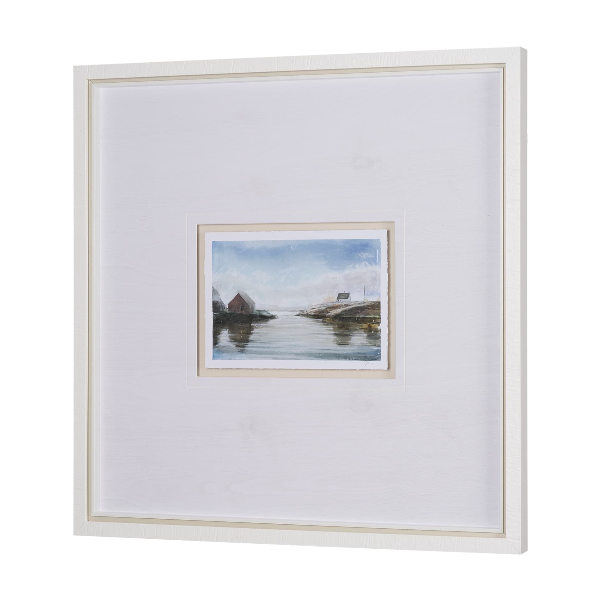 East Coast View I by Mercana Studio a Hand Embellished Framed Art Print Matted under Glass — product photograph