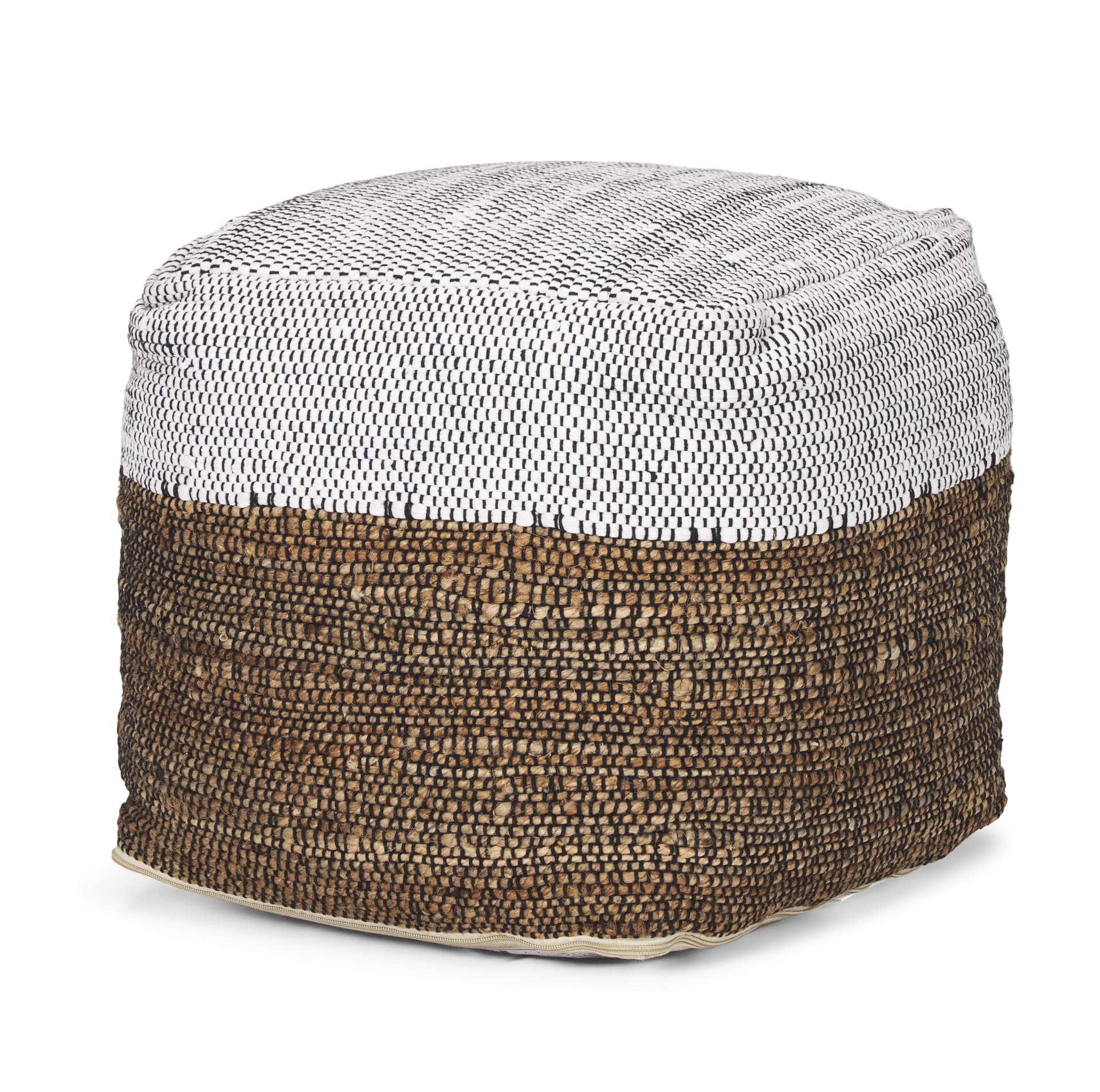Samiya Jute w/ White Cotton Pouf — product photograph