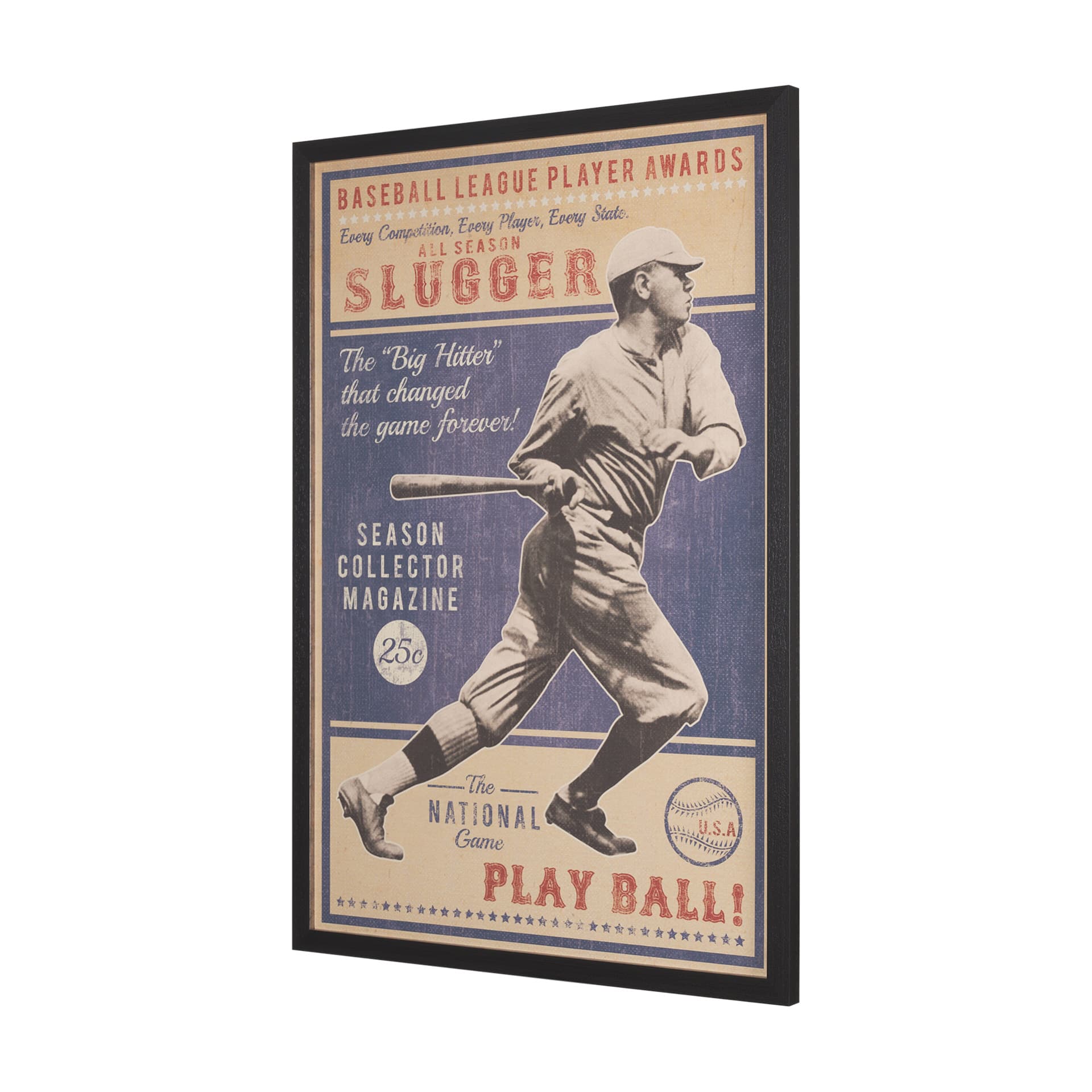 Play Ball by The Vintage Collection a Hand Embellished Framed Art Print — product photograph