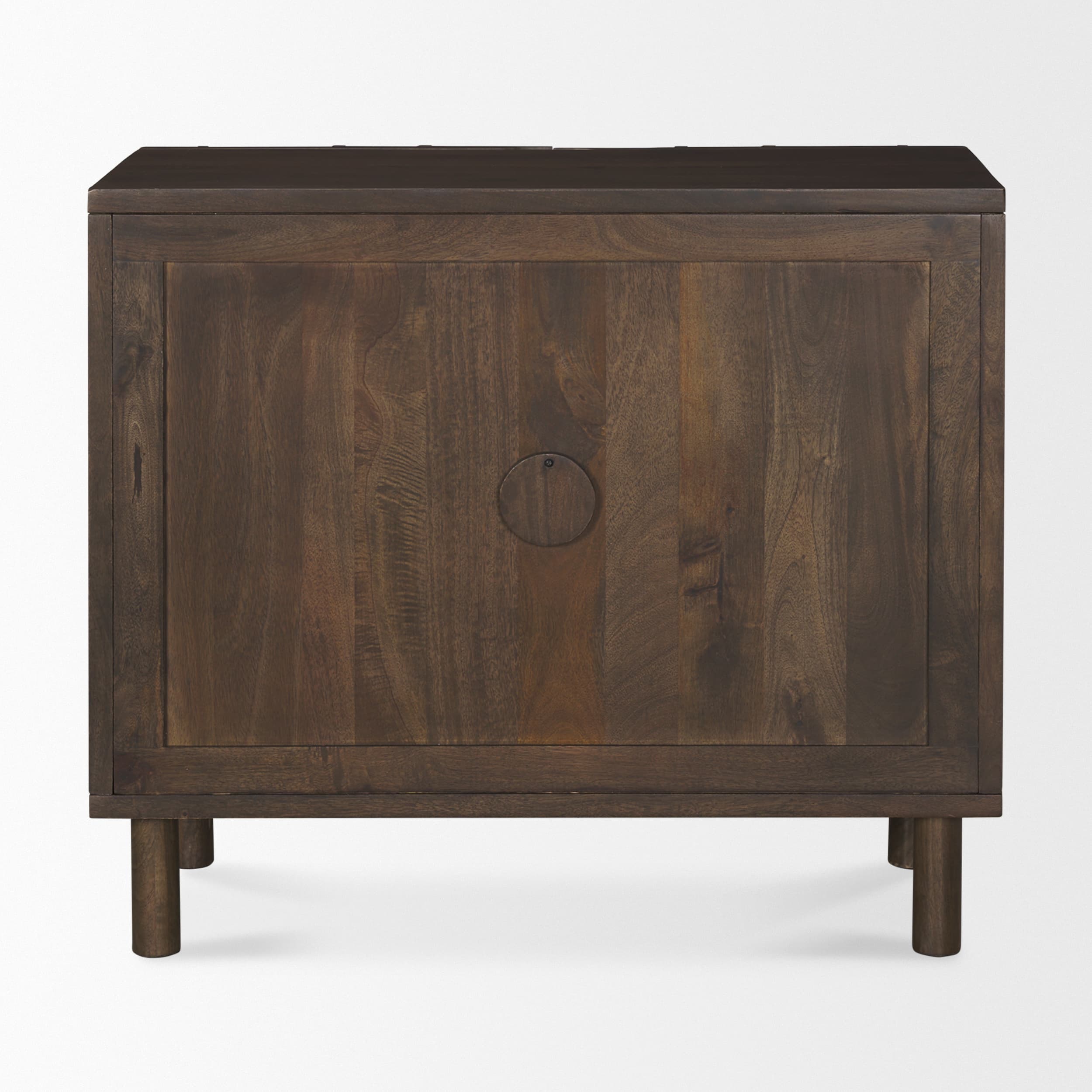 Heera Dark Brown Diamond Motif w/ Shelf Accent Cabinet — product photograph