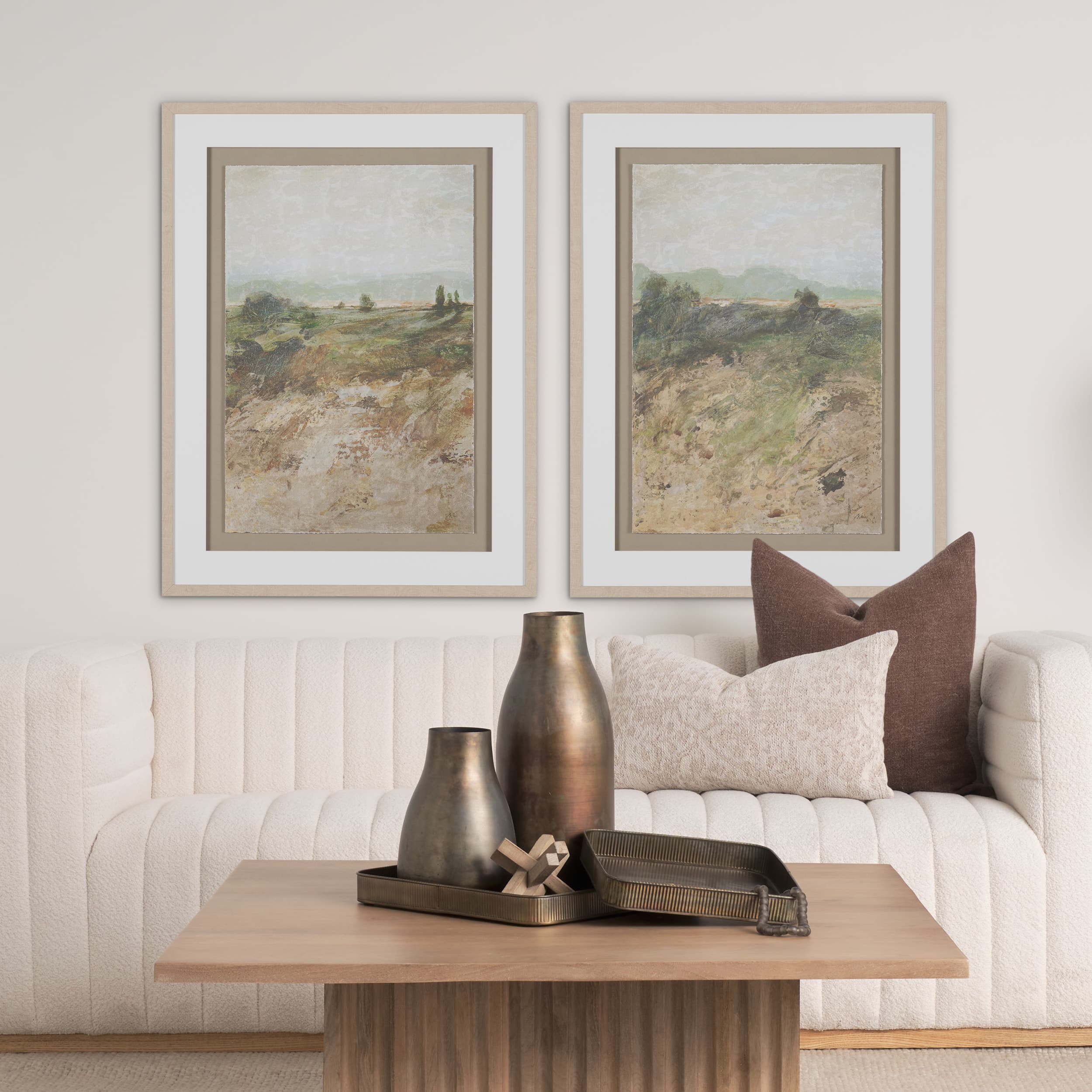 Amber Horizon IV by Mercana Studio Textured Framed Artwork Matted under Glass — product photograph