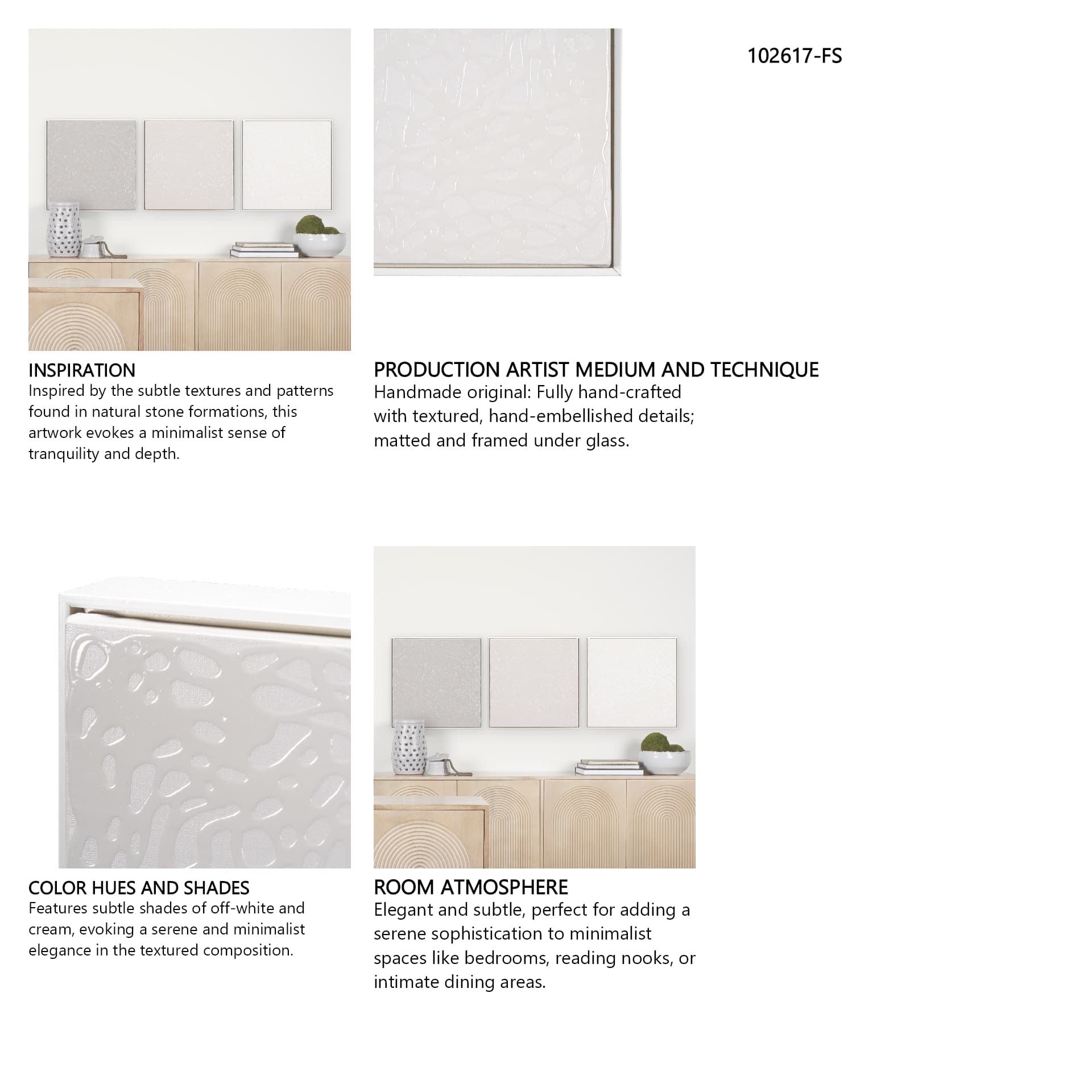 Dapple Medium by Studio M a handmade Original Framed Canvas 3D Textured Artwork — in a styled room