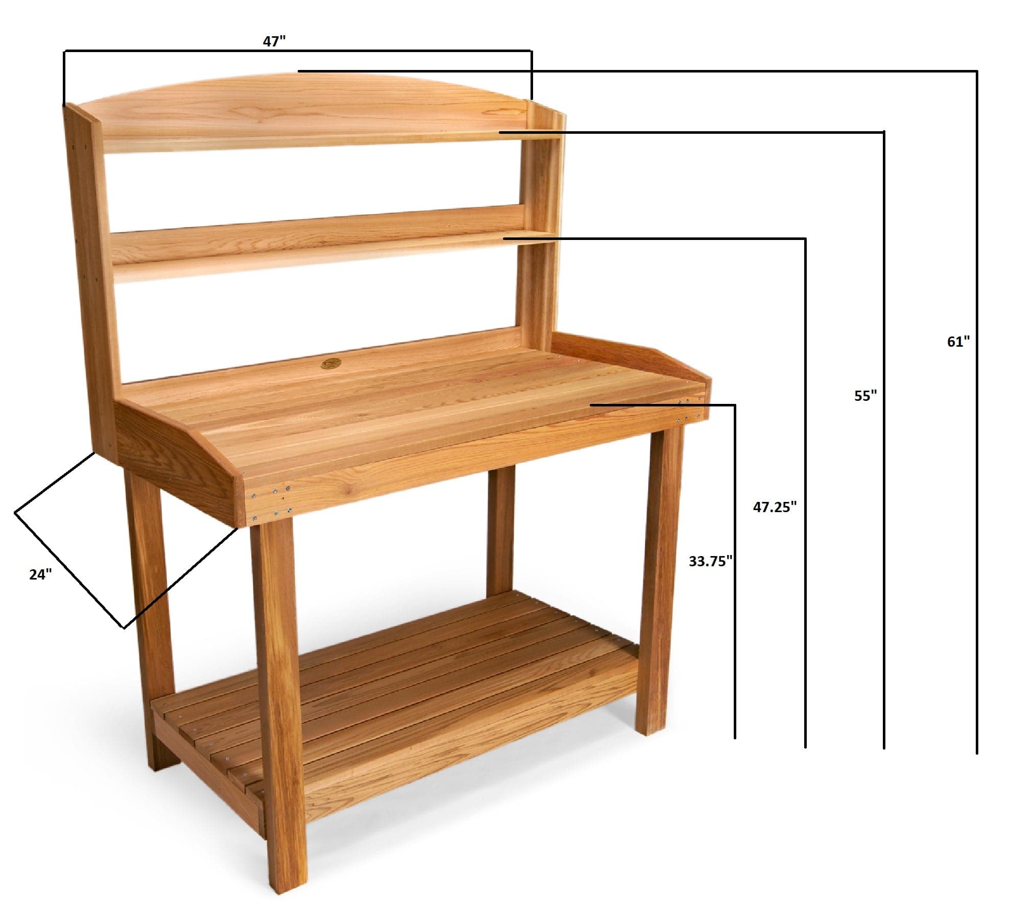 Cedar Garden Potting Bench — product photograph