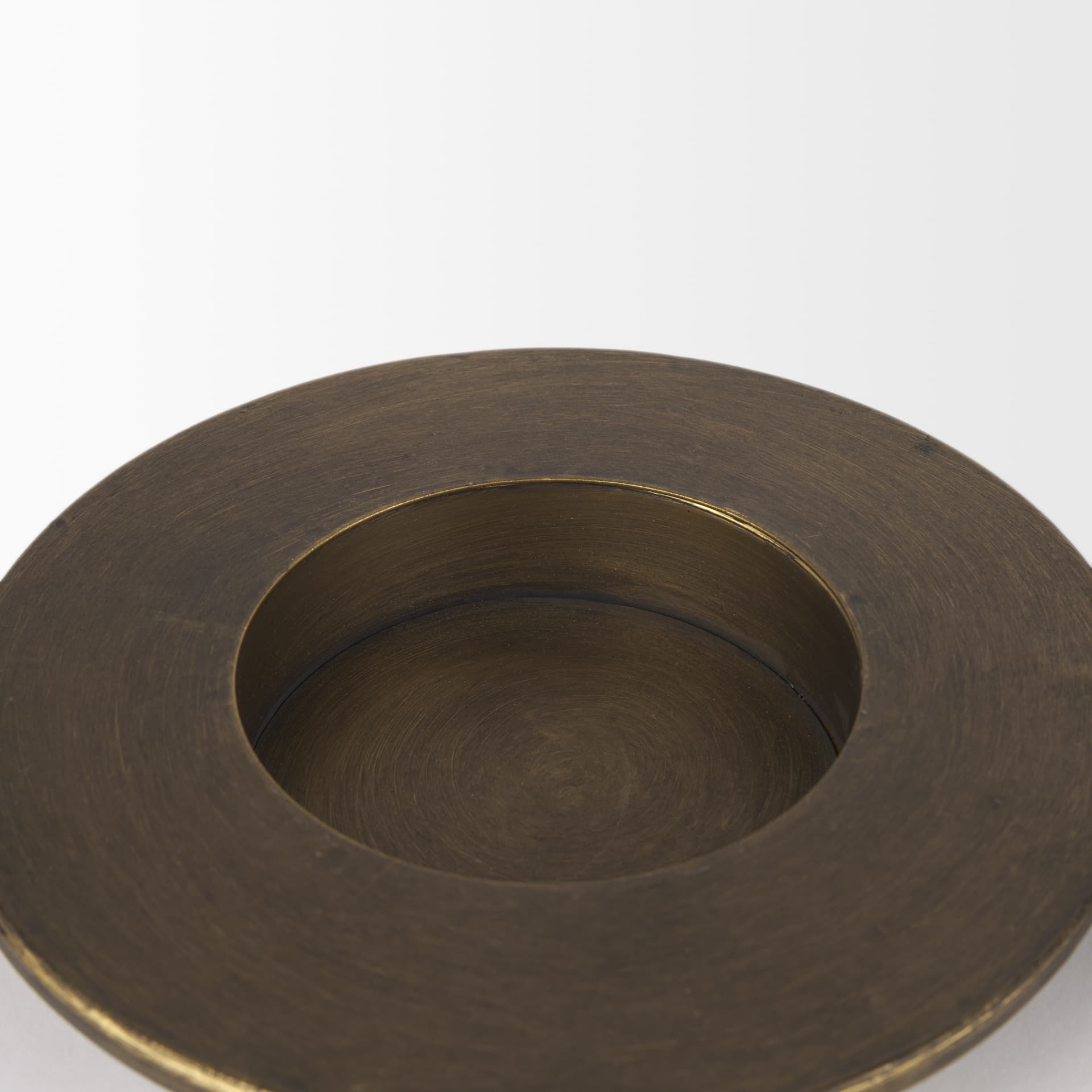 Vivian Gold Metal and Glass Hurricane Candle Holder (Set of 2) — product photograph