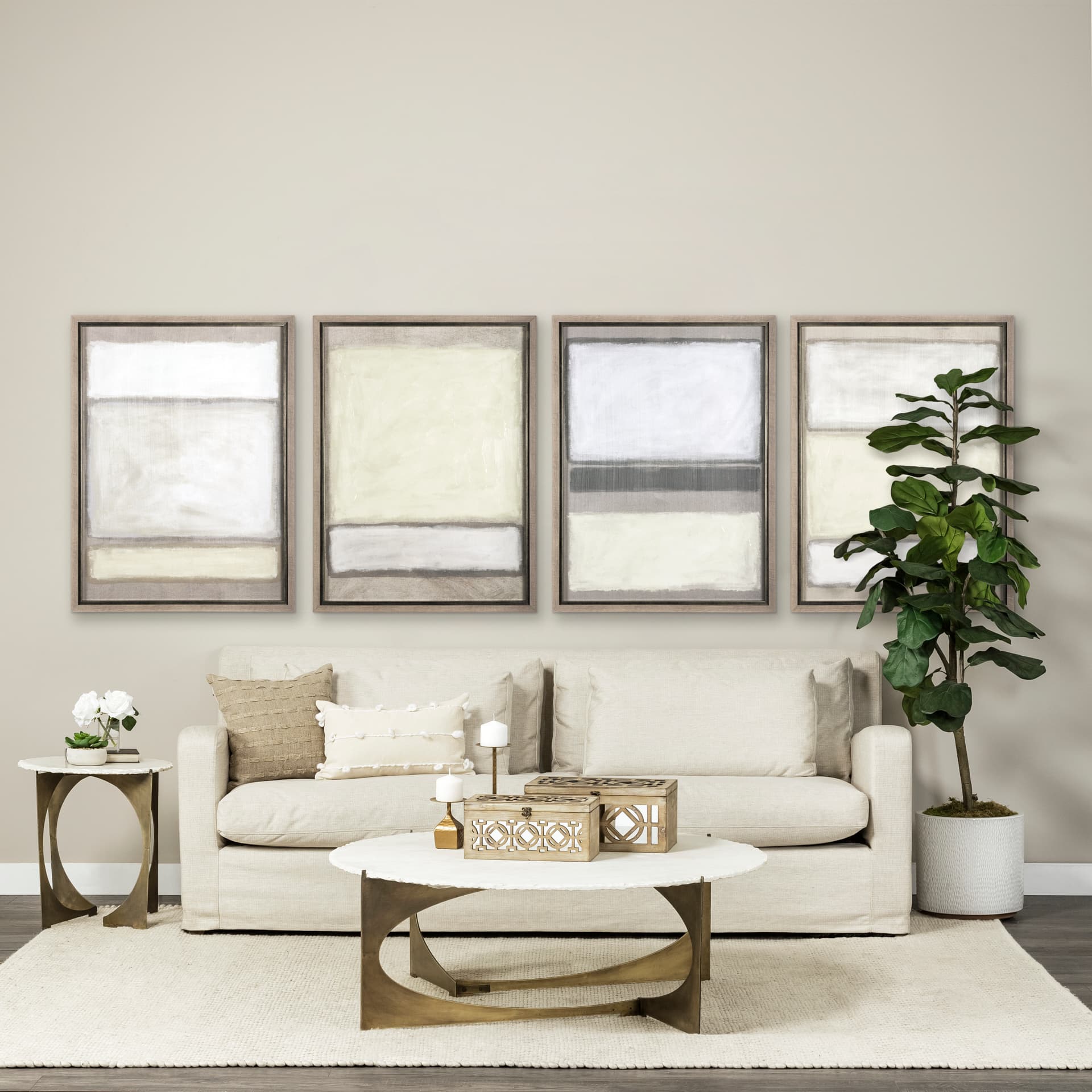 Fawn by Mercana Studio a Hand Embellished Textured Framed Art Photograph Matted under Glass — in a styled room