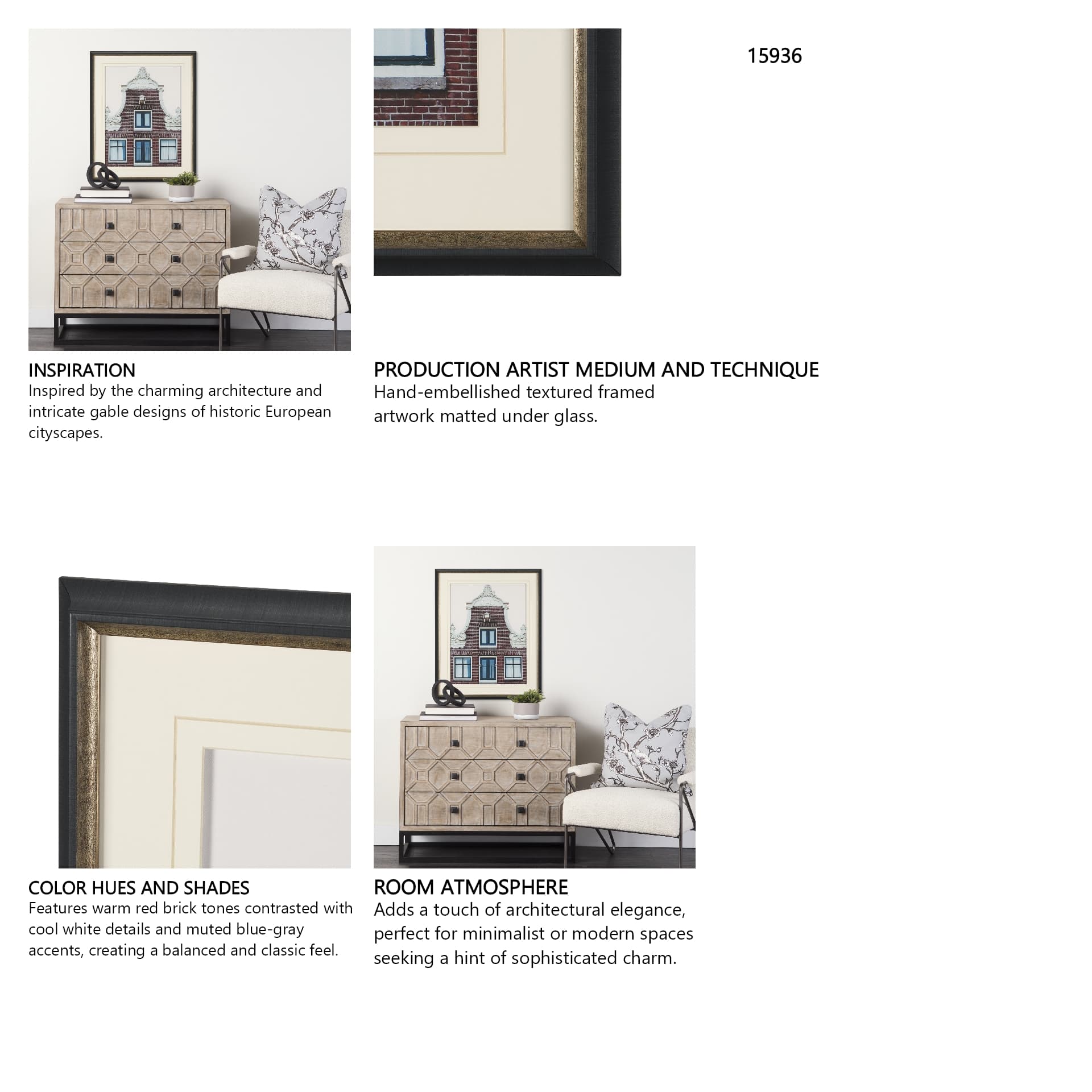 Striking Structure by Irene Sucocki Framed Art Print Matted under Glass — product photograph