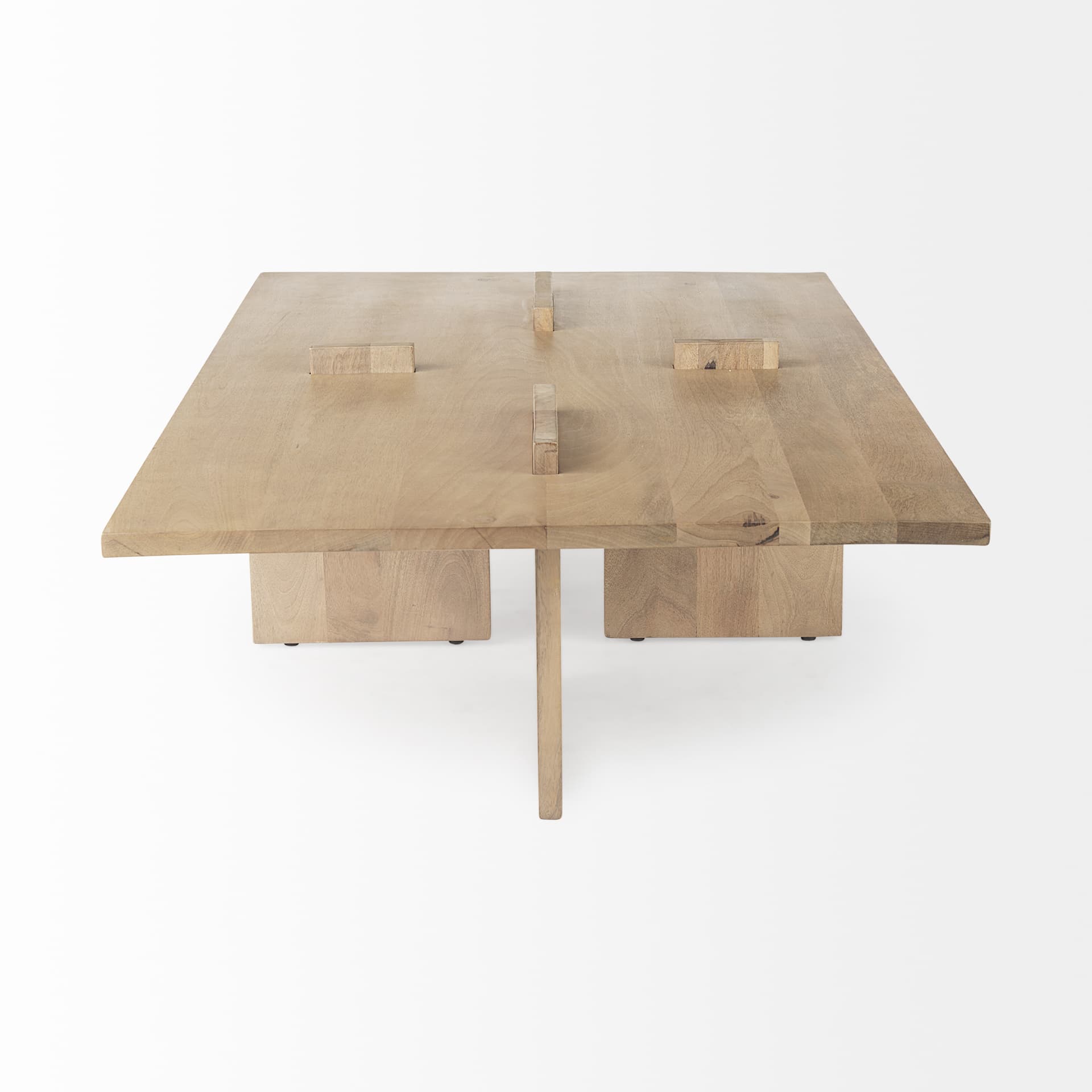 Aida 56 x 34 Rectangular Light Brown Wood Coffee Table — product photograph
