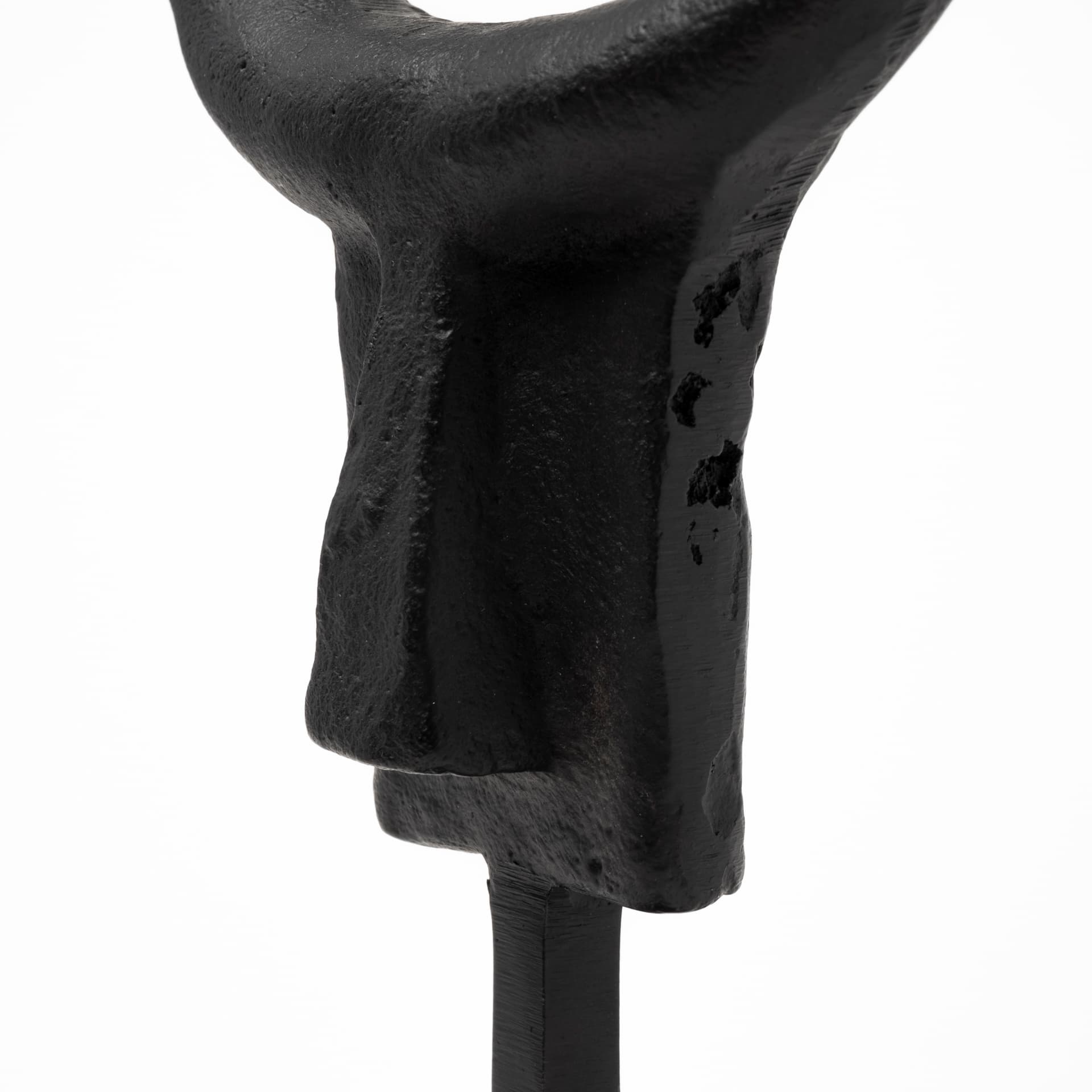 Caleb 4L x 5W Black Metal Tribal Figurine — product photograph