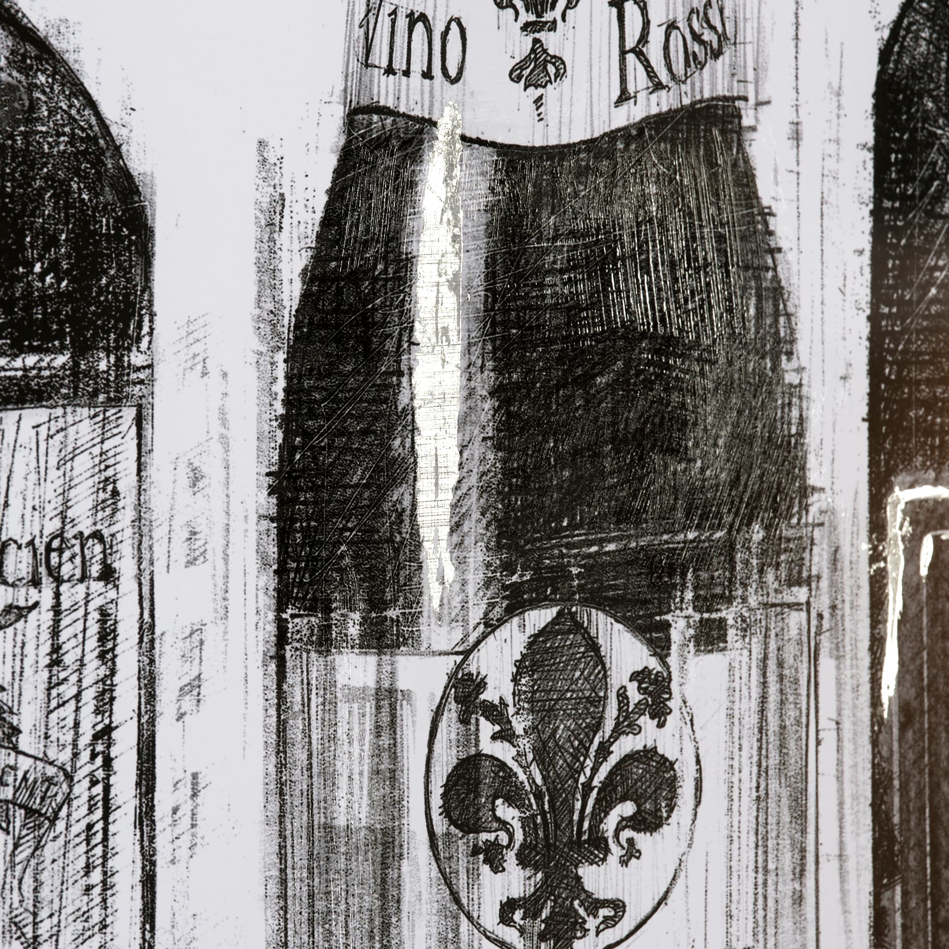 Wine Celler Crop v2 by Avery Tillmon a Hand Embellished Textured Framed Art Print Matted under Glass — product photograph