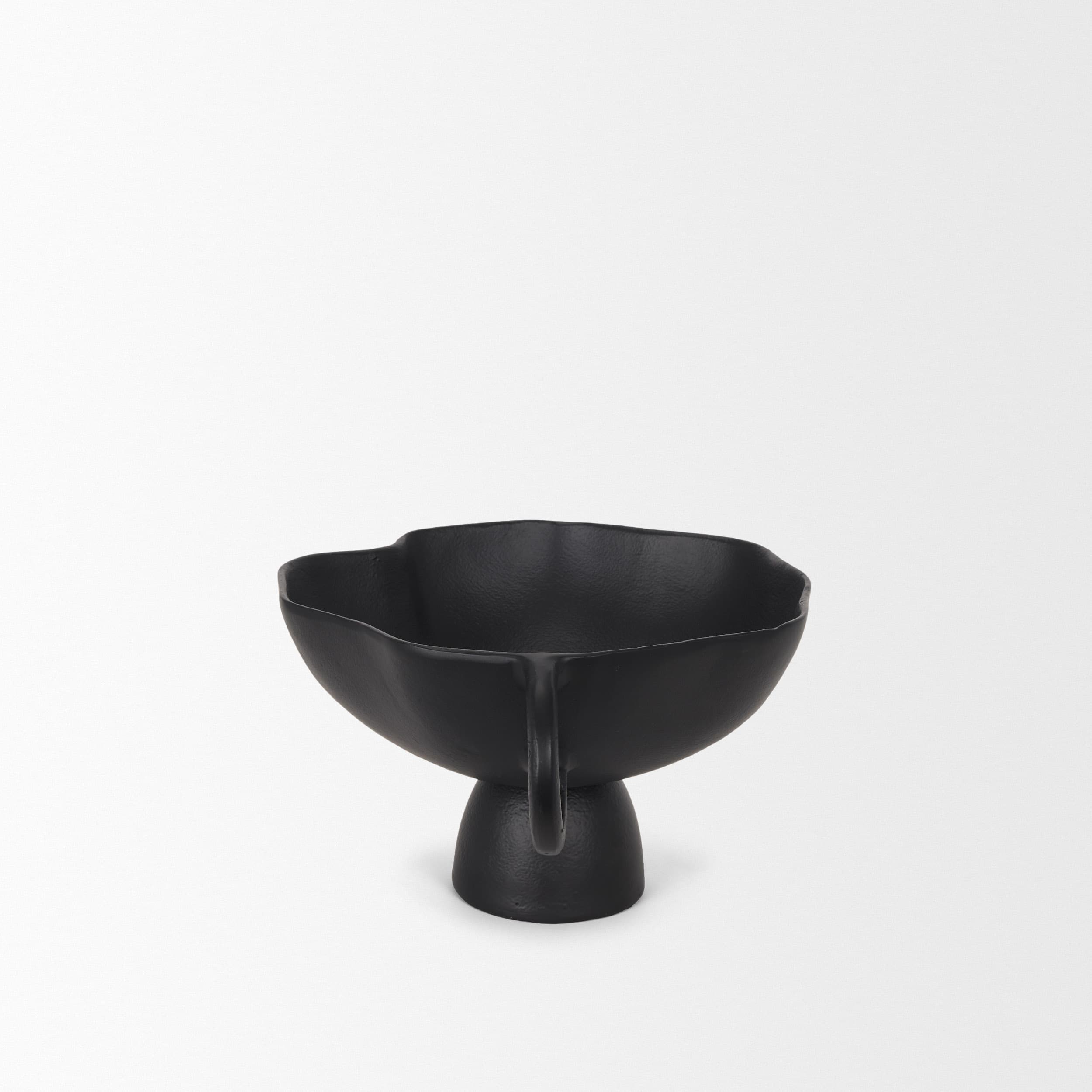 Radka Small Matte Black Metal Decorative Bowl — product photograph