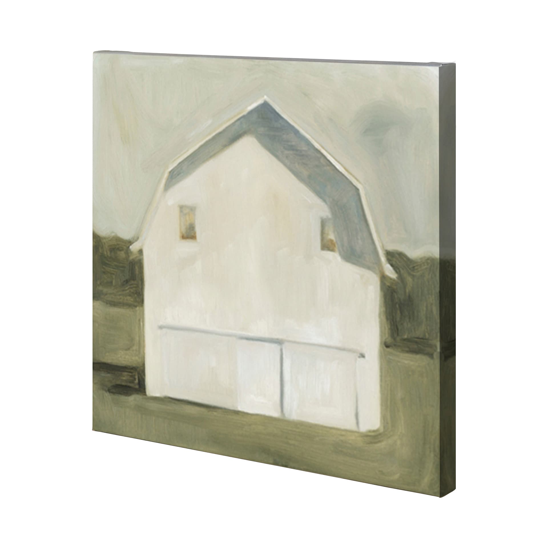 Serene Barn VI by Emma Scarvey a Hand Embellished Textured Canvas — product photograph