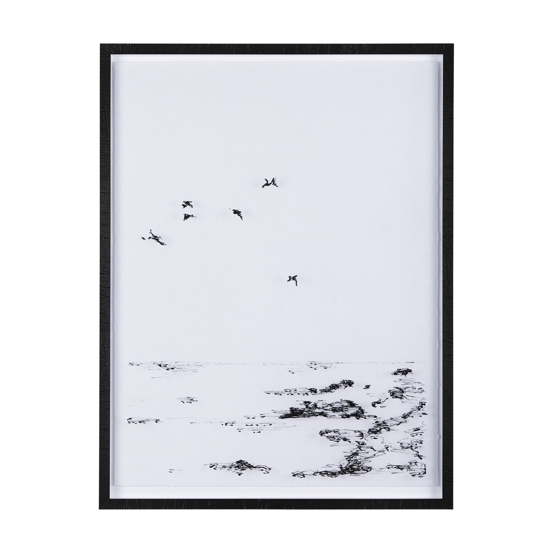 Arriving II by Mercana Studio a Hand Embellished Textured Framed Art Print Matted under Glass — product photograph