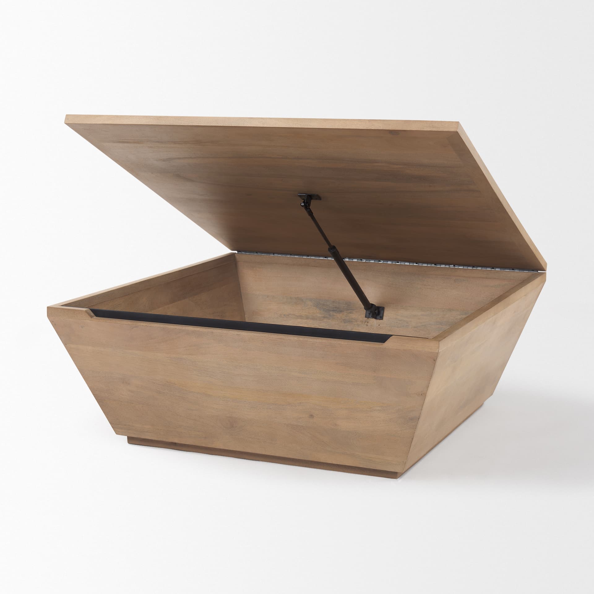 Wyatt 41.0L x 41.0W x 16.0H Brown Wood Angular Coffee Table — product photograph