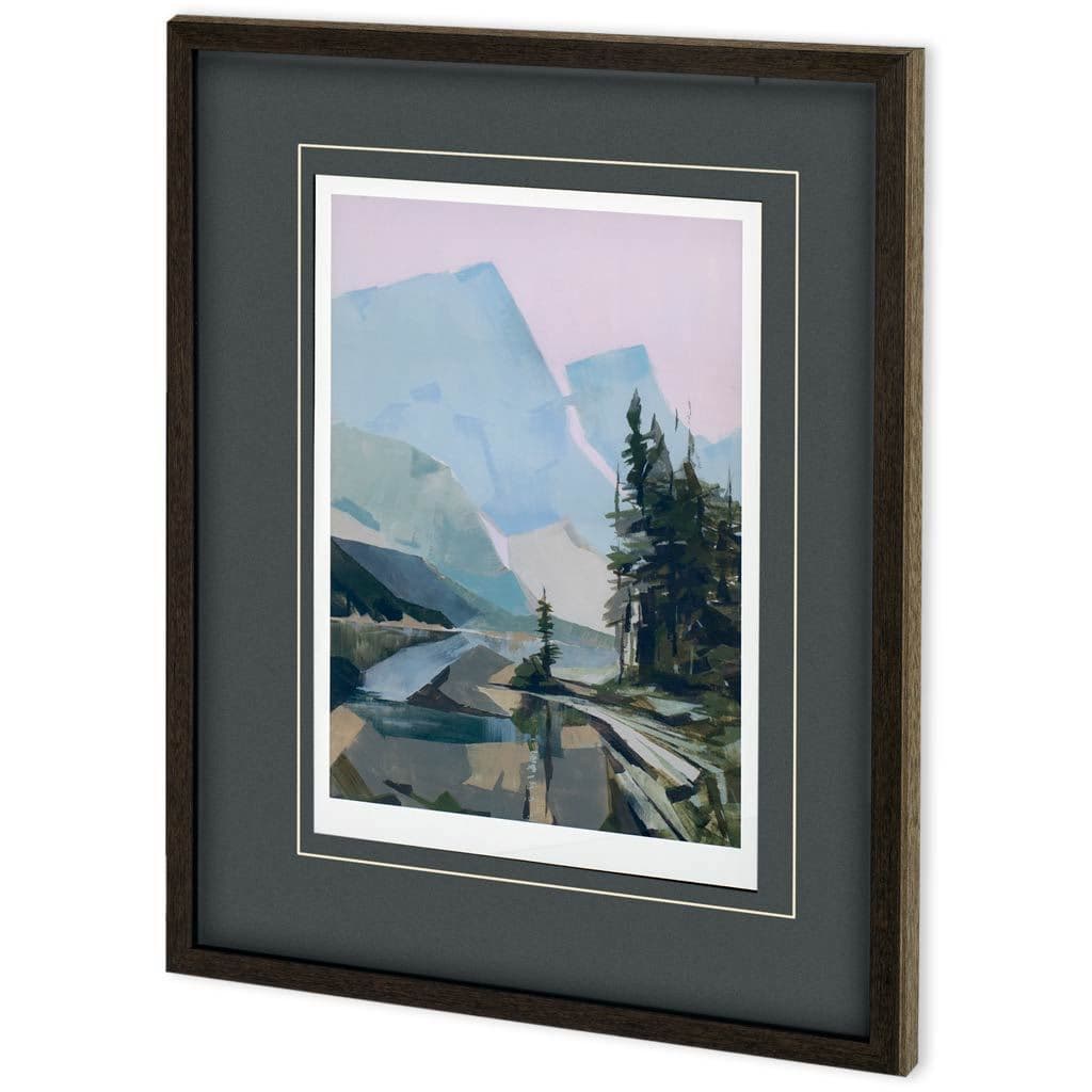 Distant Blue by PanPan a Framed Art Print Matted under Glass — product photograph