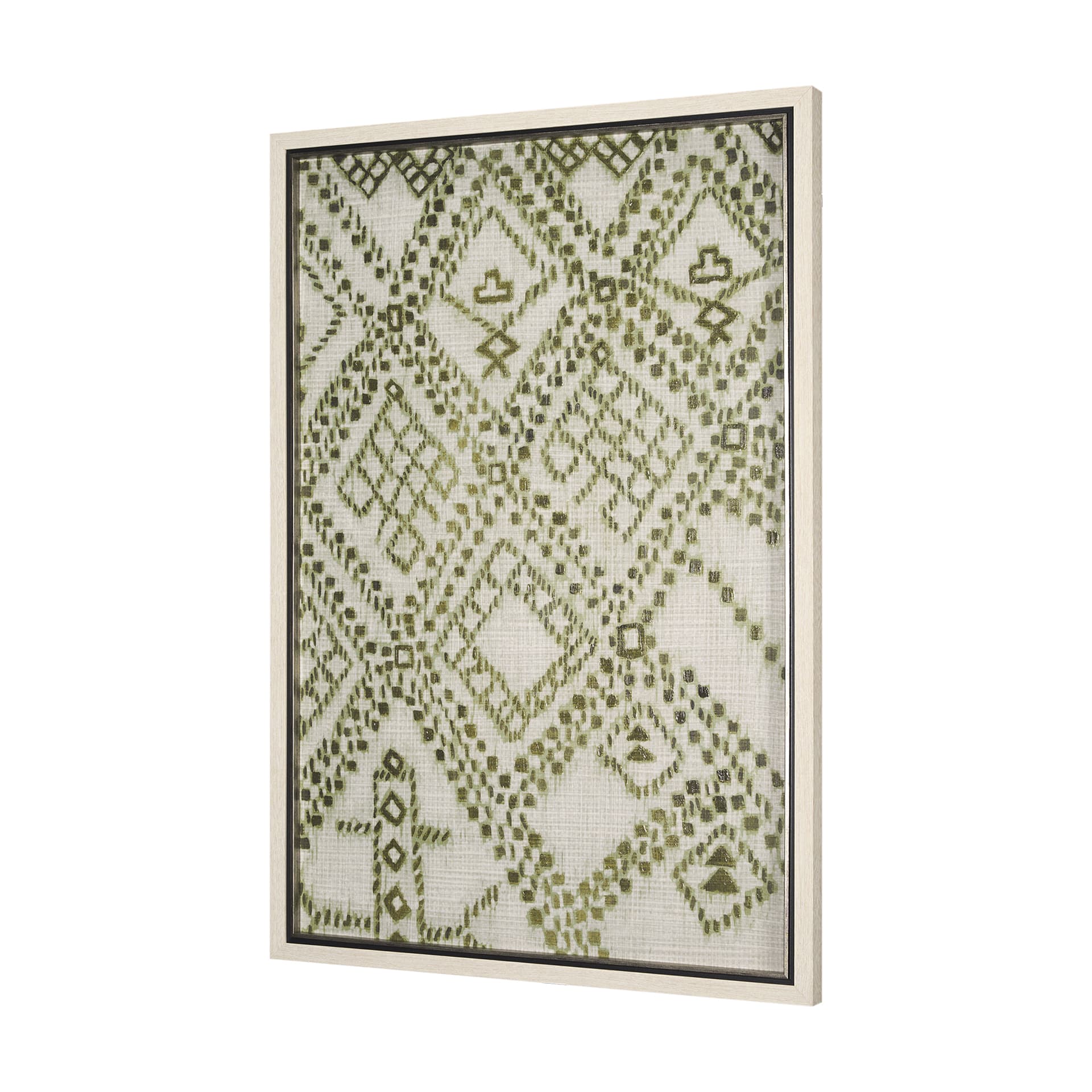 Story Teller I Olive by Mercana Studio a Hand Embelished Textured Framed Art Print — product photograph