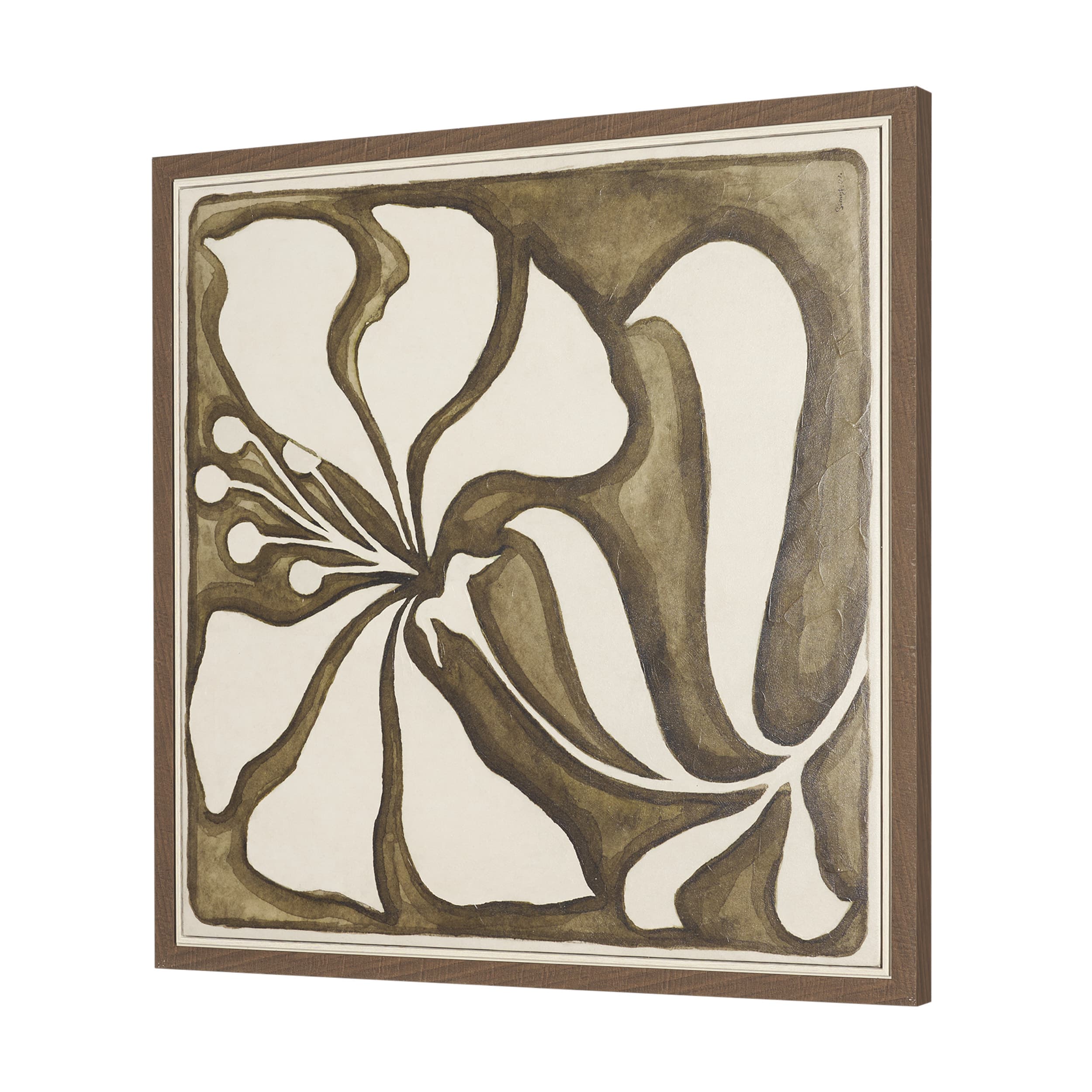 Spanish Tile Light II by Mercana Studio Hand-Embellished Textured Framed Canvas Artwork — product photograph