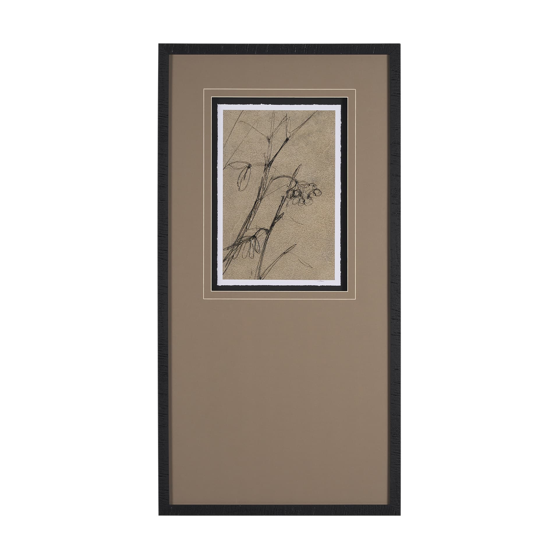 Black Chokecherry 1 by Mercana Studio a Hand Embellished Framed Art Print Matted under Glass — product photograph