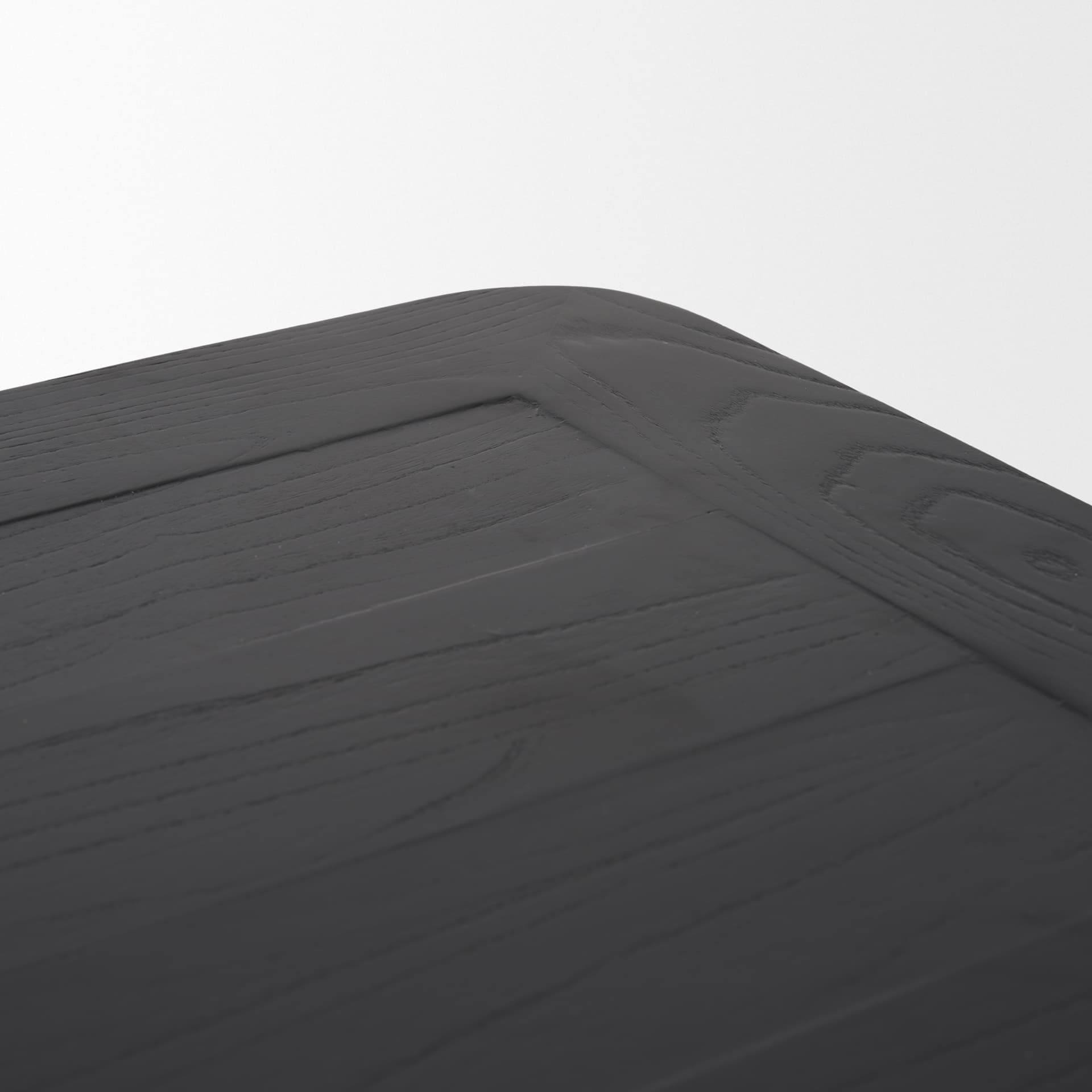 Teva 92"L x 39"W Rectangular Dining Table | Modern | Black Wood | Seats 8 — product photograph
