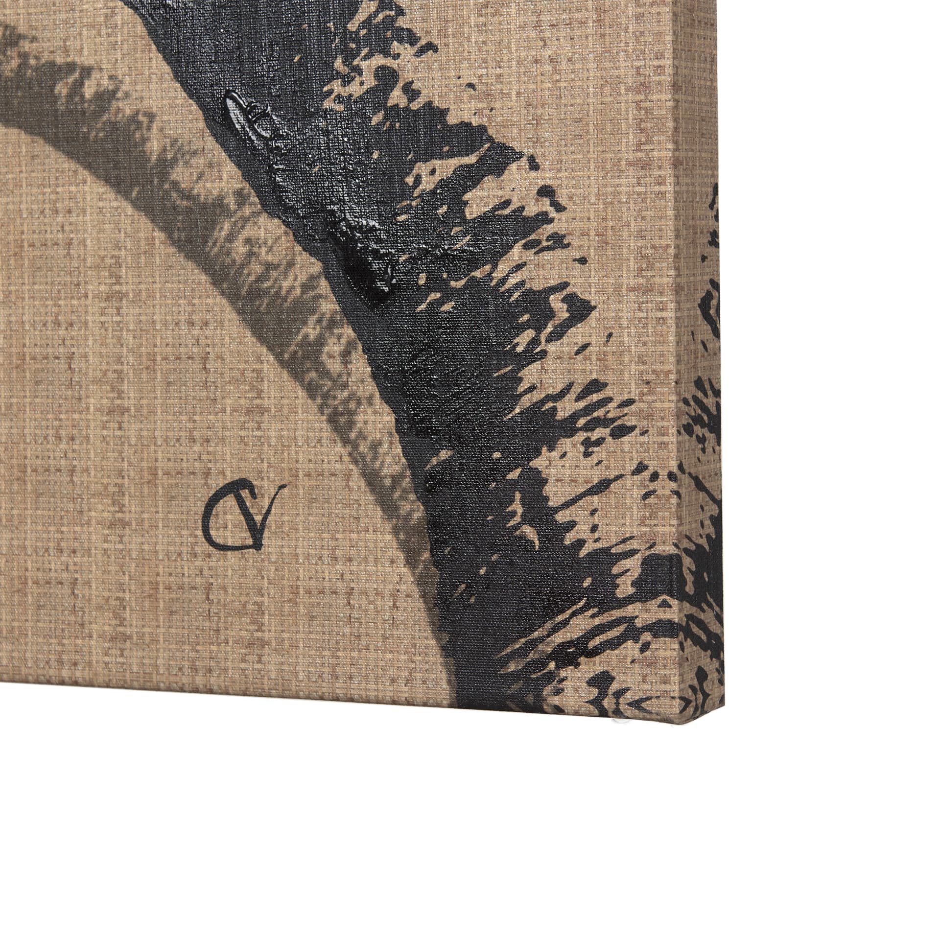 Palm Shadow I by Mercana Studio a Hand Embellished Textured Canvas — product photograph