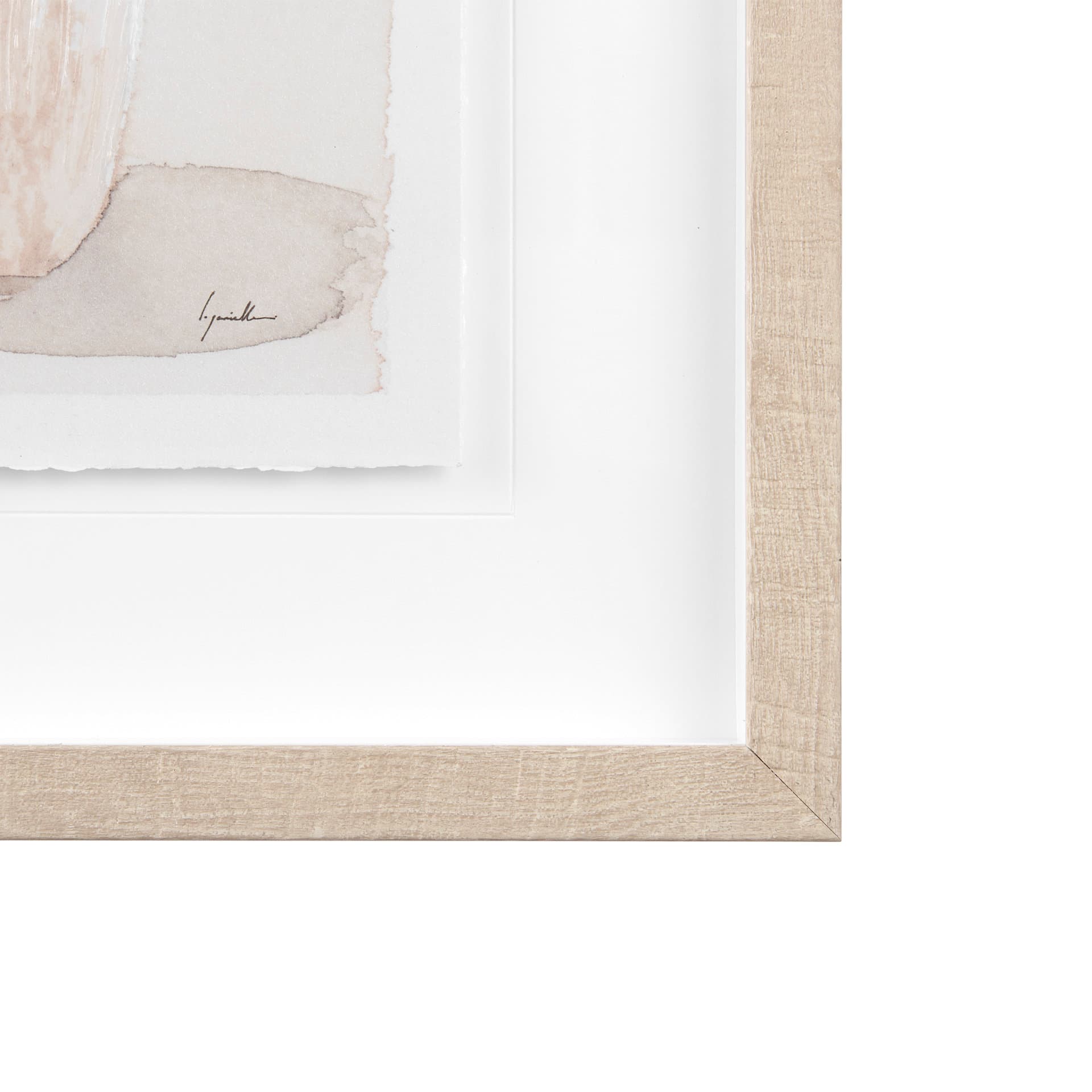 Boho Flowers II by Mercana Studio a Hand Embellished Textured Framed Art Print Matted under Glass — product photograph