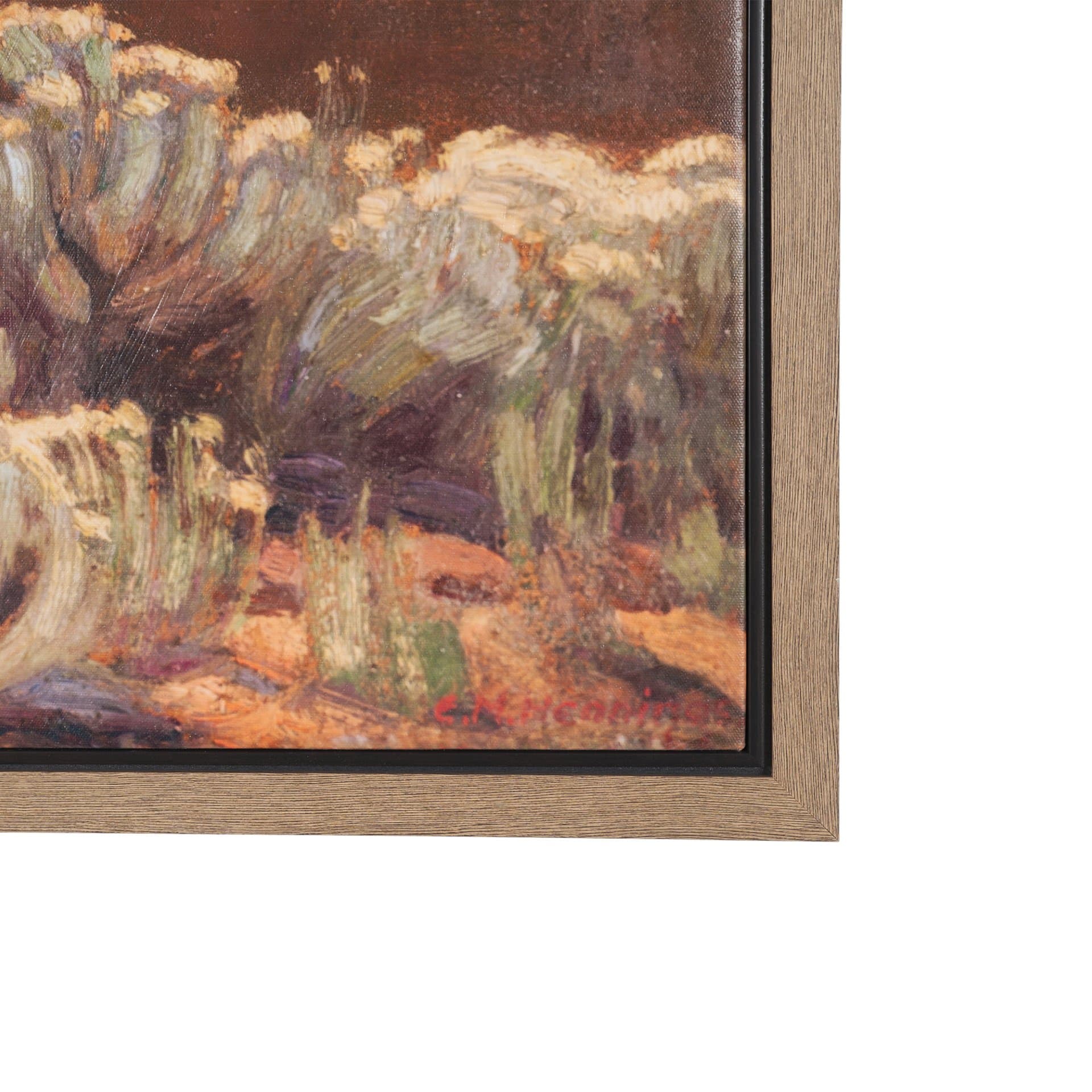 Landscape, Taos by Ernest Martin Hennings Hand-Embellished Textured Framed Canvas Artwork — product photograph