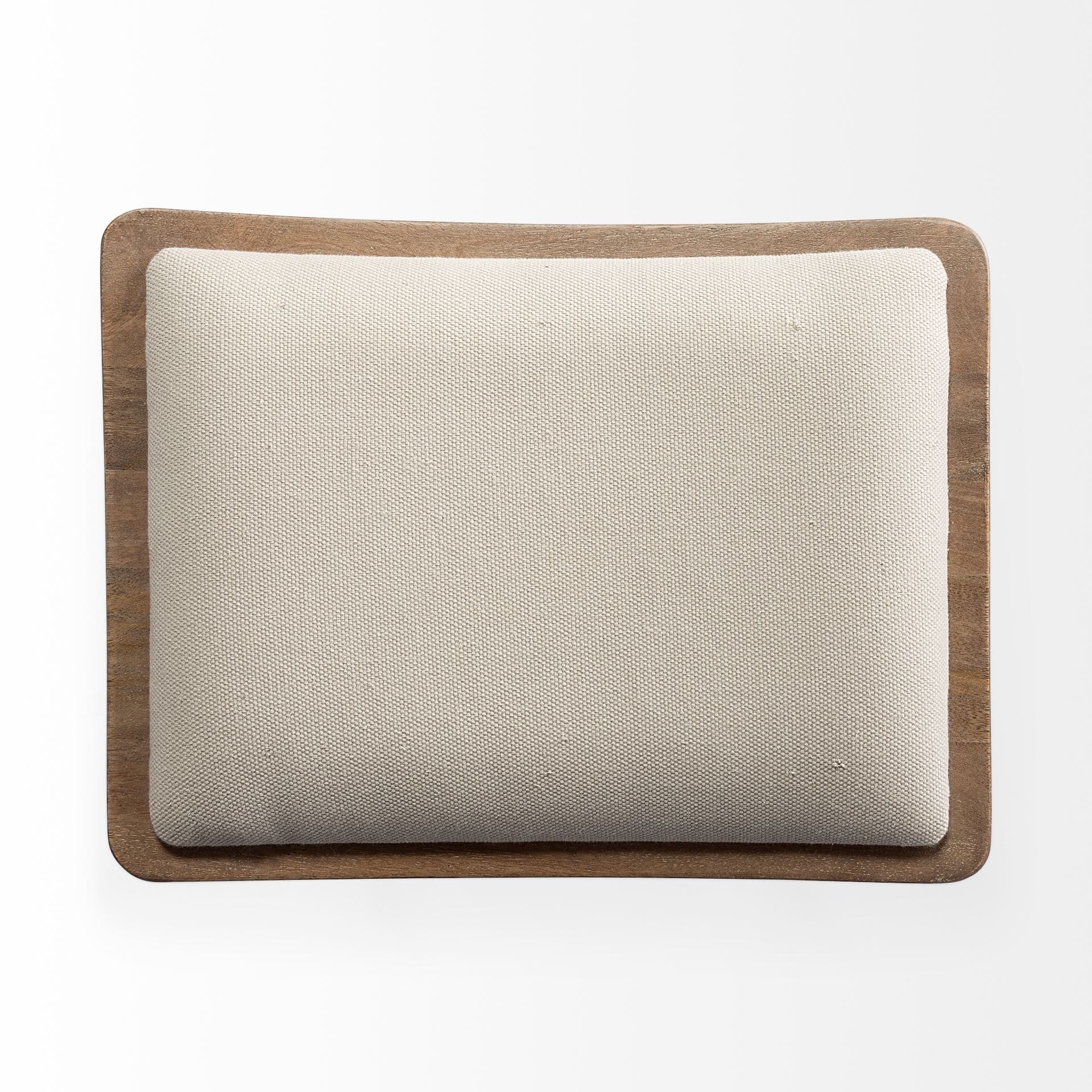 Katniss Backless 26in Seat Counter Stool | Cream Fabric w/ Gold Metal — product photograph