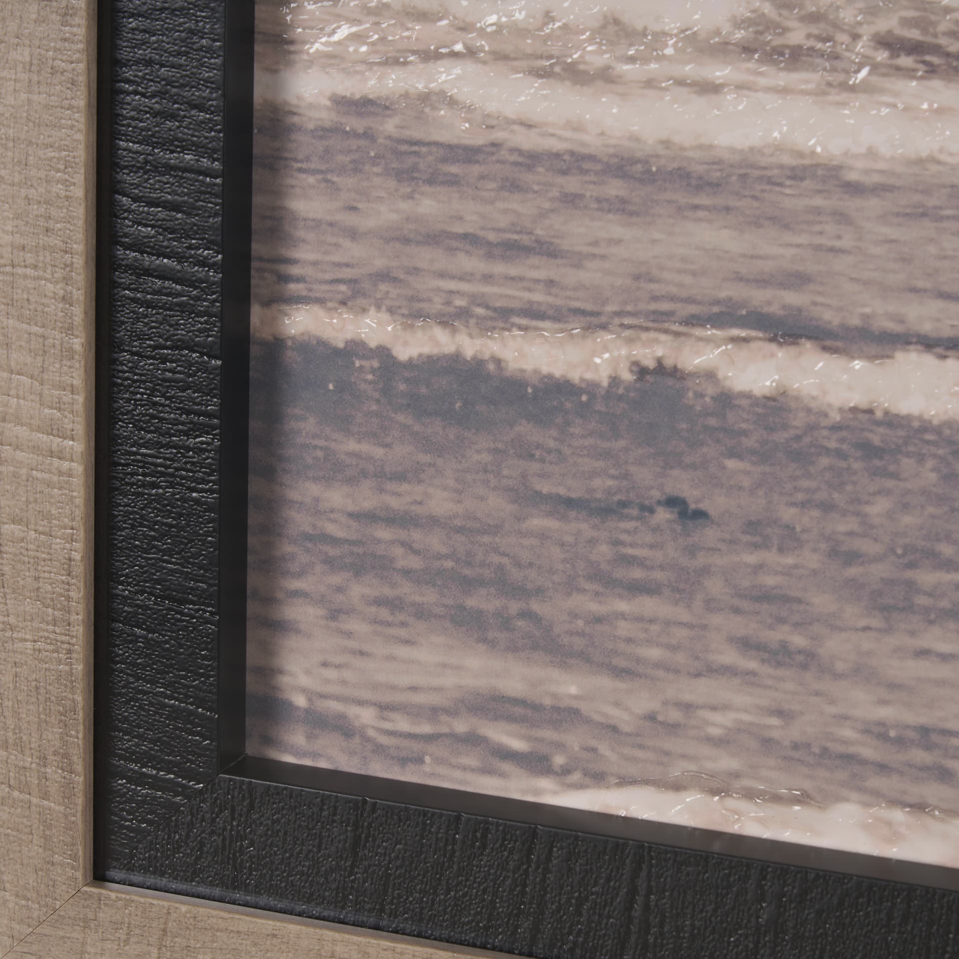 Rocky Shores by Nathan Larson a Hand Embellished Framed Photo Art Print Matted under Glass — product photograph